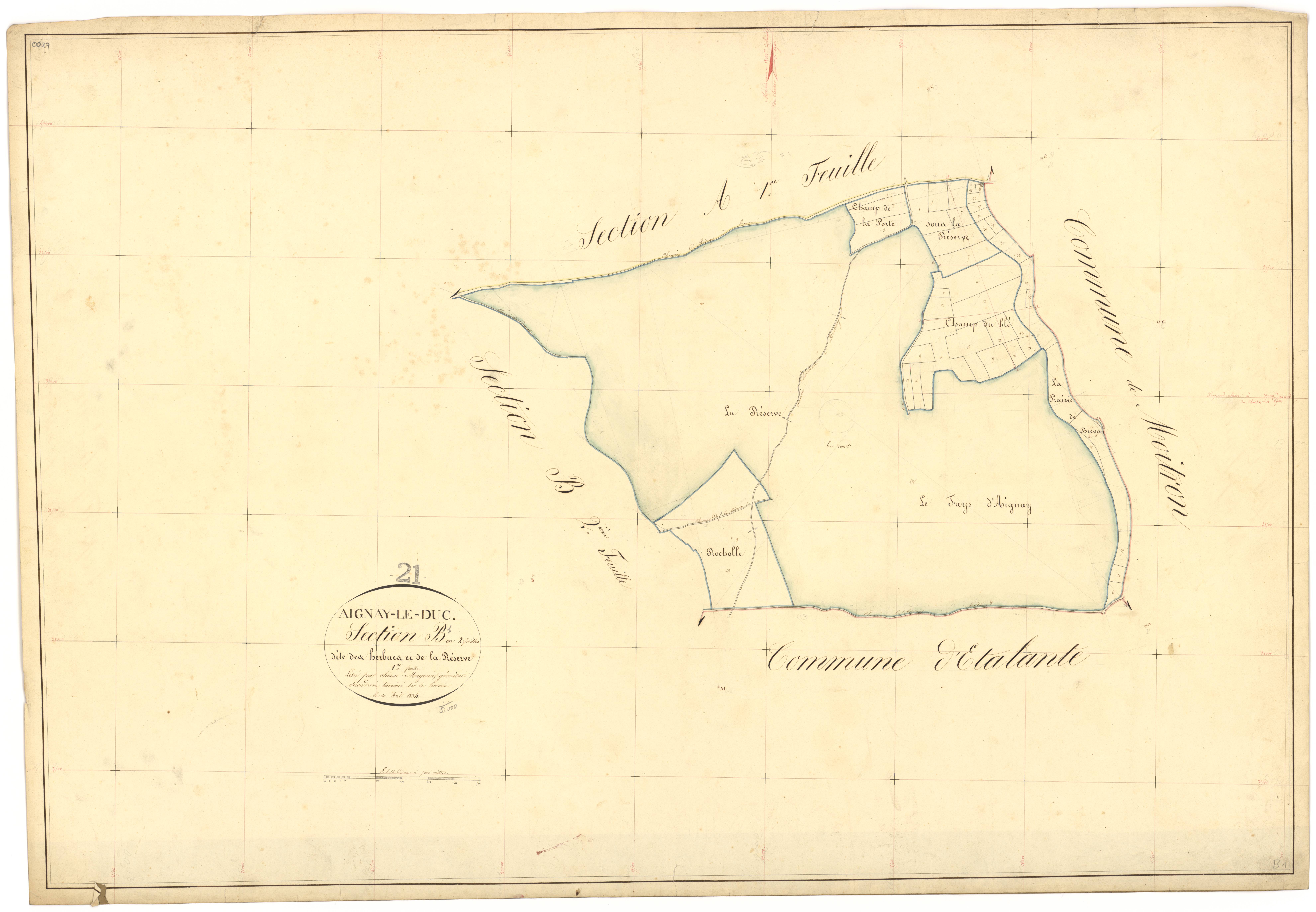 Aignay-le-Duc - Section B1 - 3 P PLAN 7/4