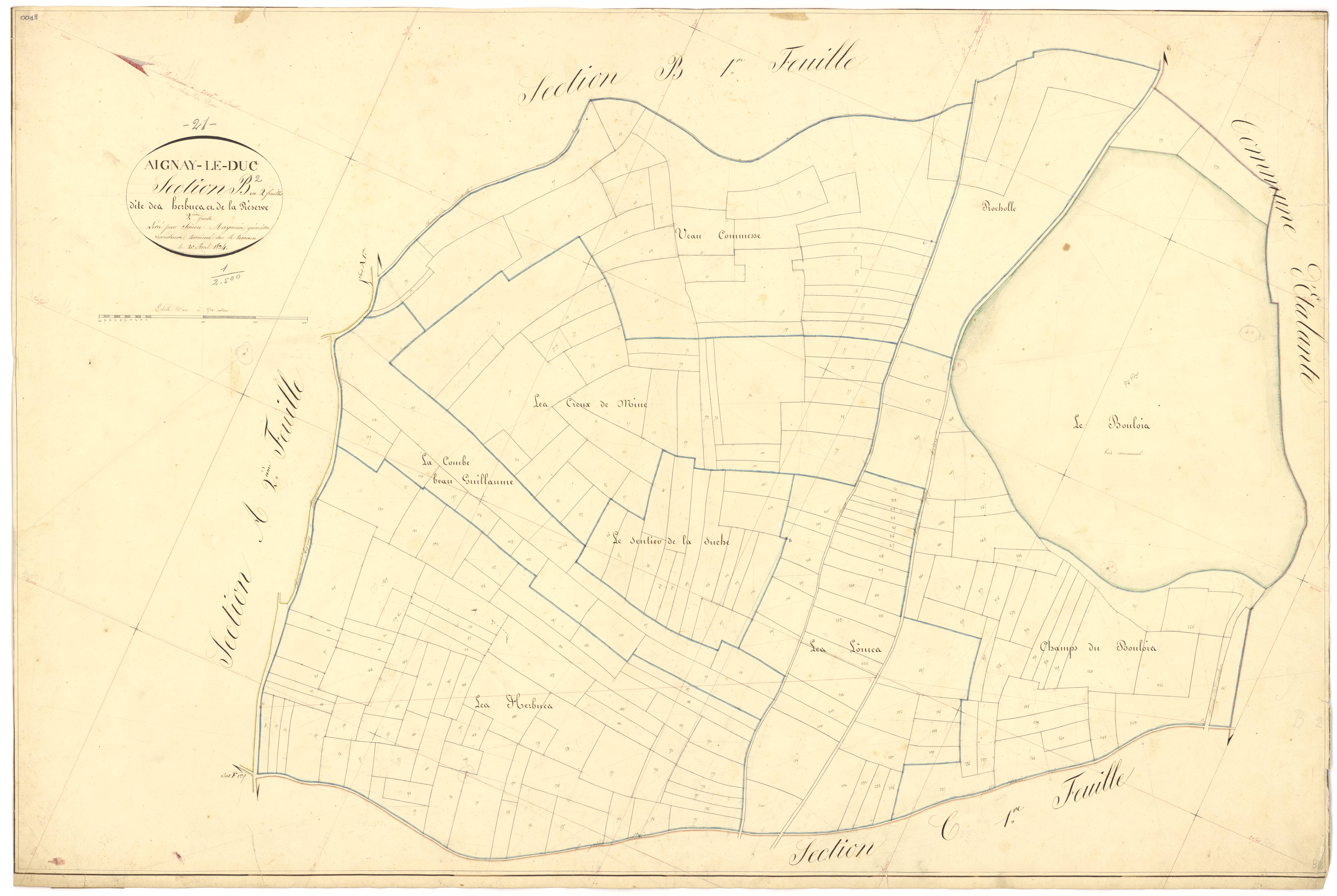 Aignay-le-Duc - Section B2 - 3 P PLAN 7/5