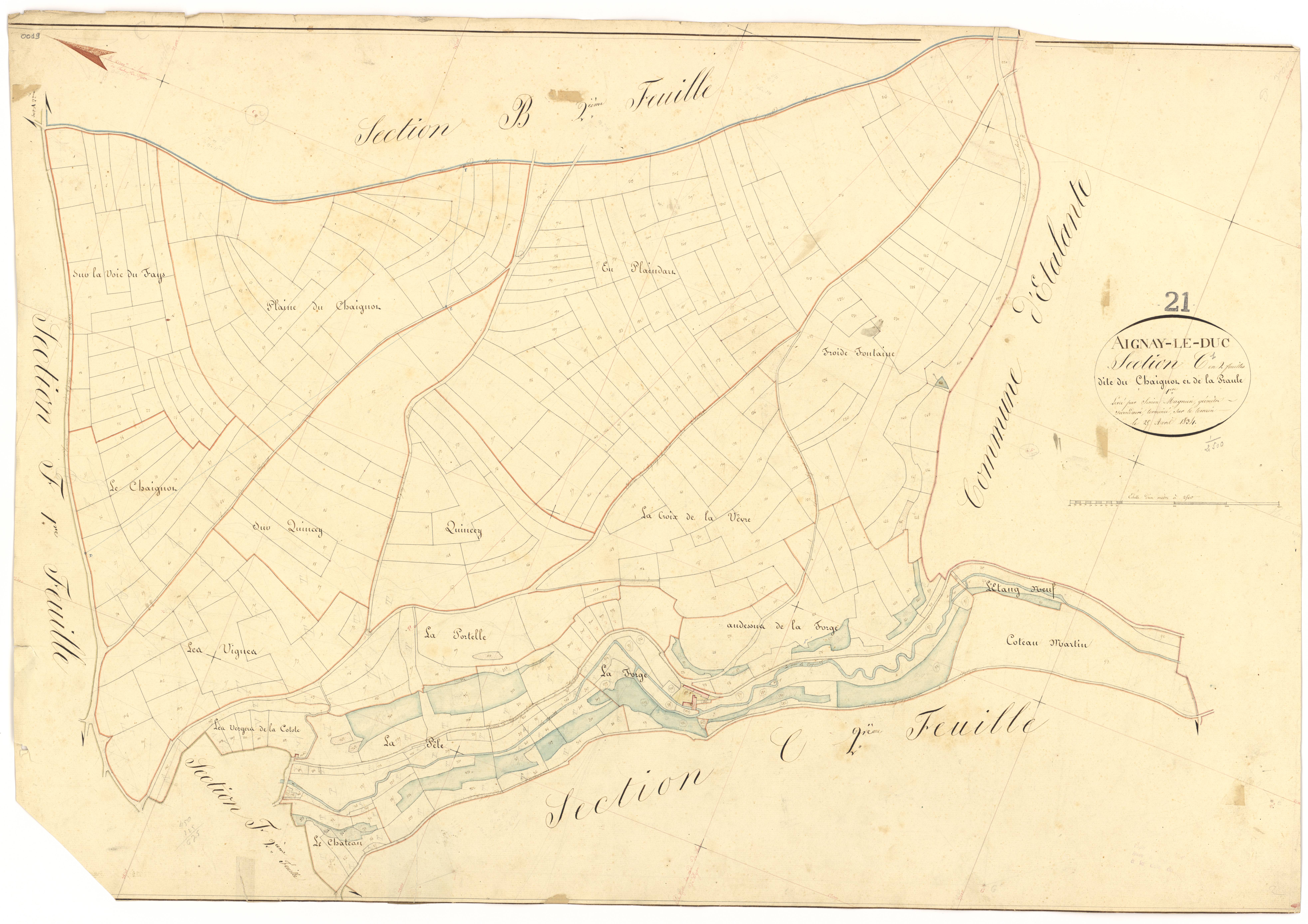 Aignay-le-Duc - Section C1 - 3 P PLAN 7/6