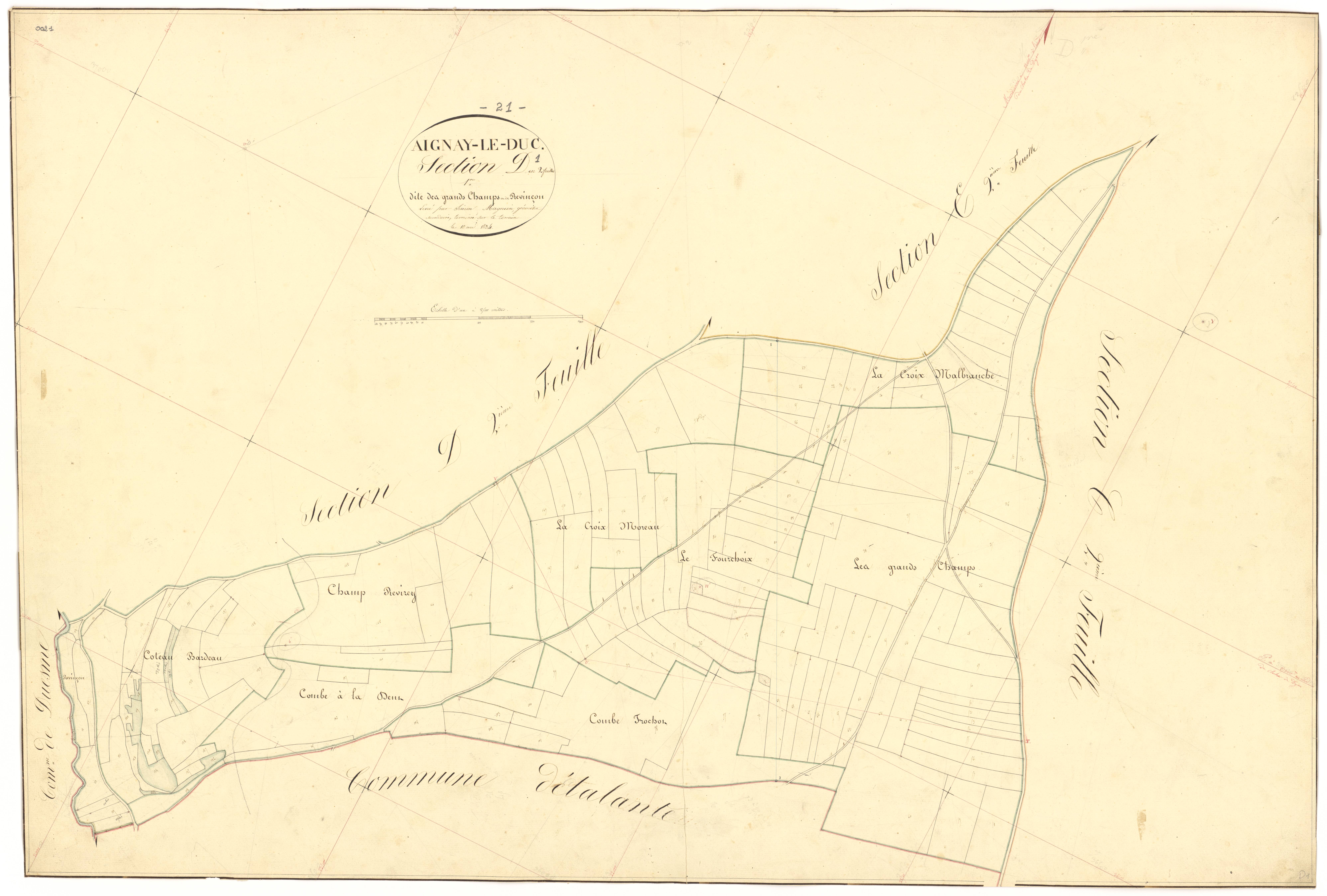 Aignay-le-Duc - Section D1 - 3 P PLAN 7/8