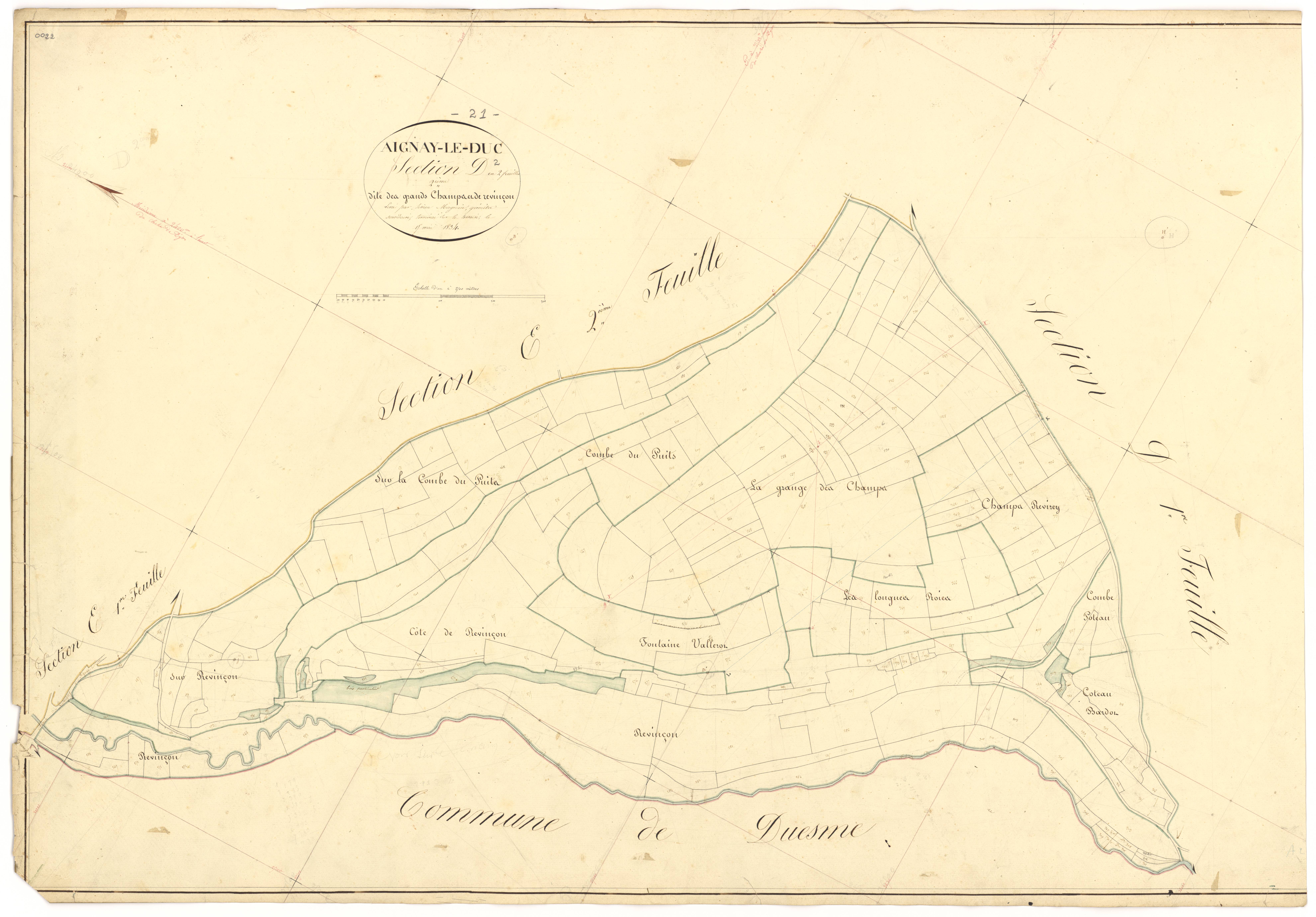Aignay-le-Duc - Section D2 - 3 P PLAN 7/9
