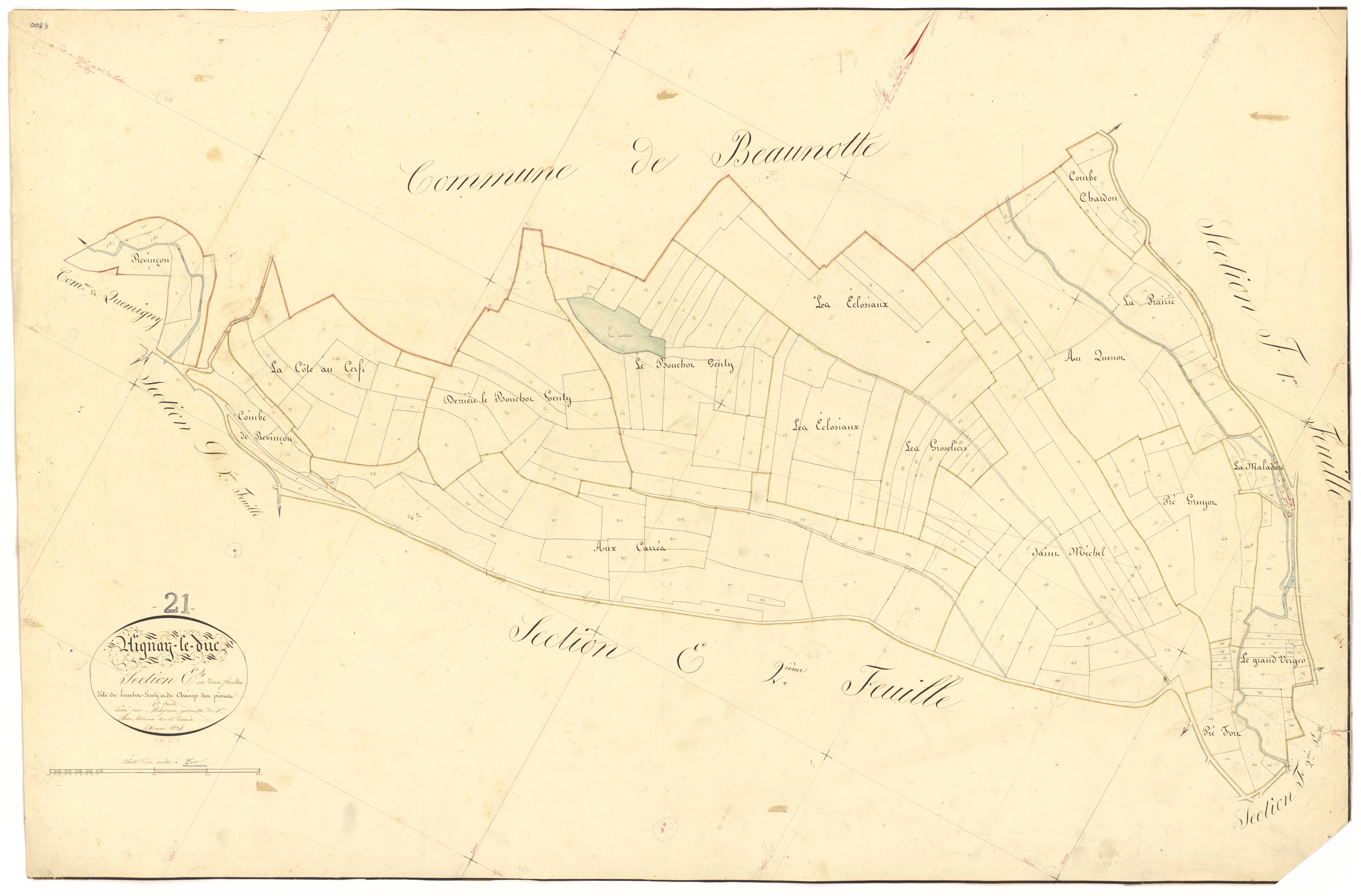 Aignay-le-Duc - Section E1 - 3 P PLAN 7/10