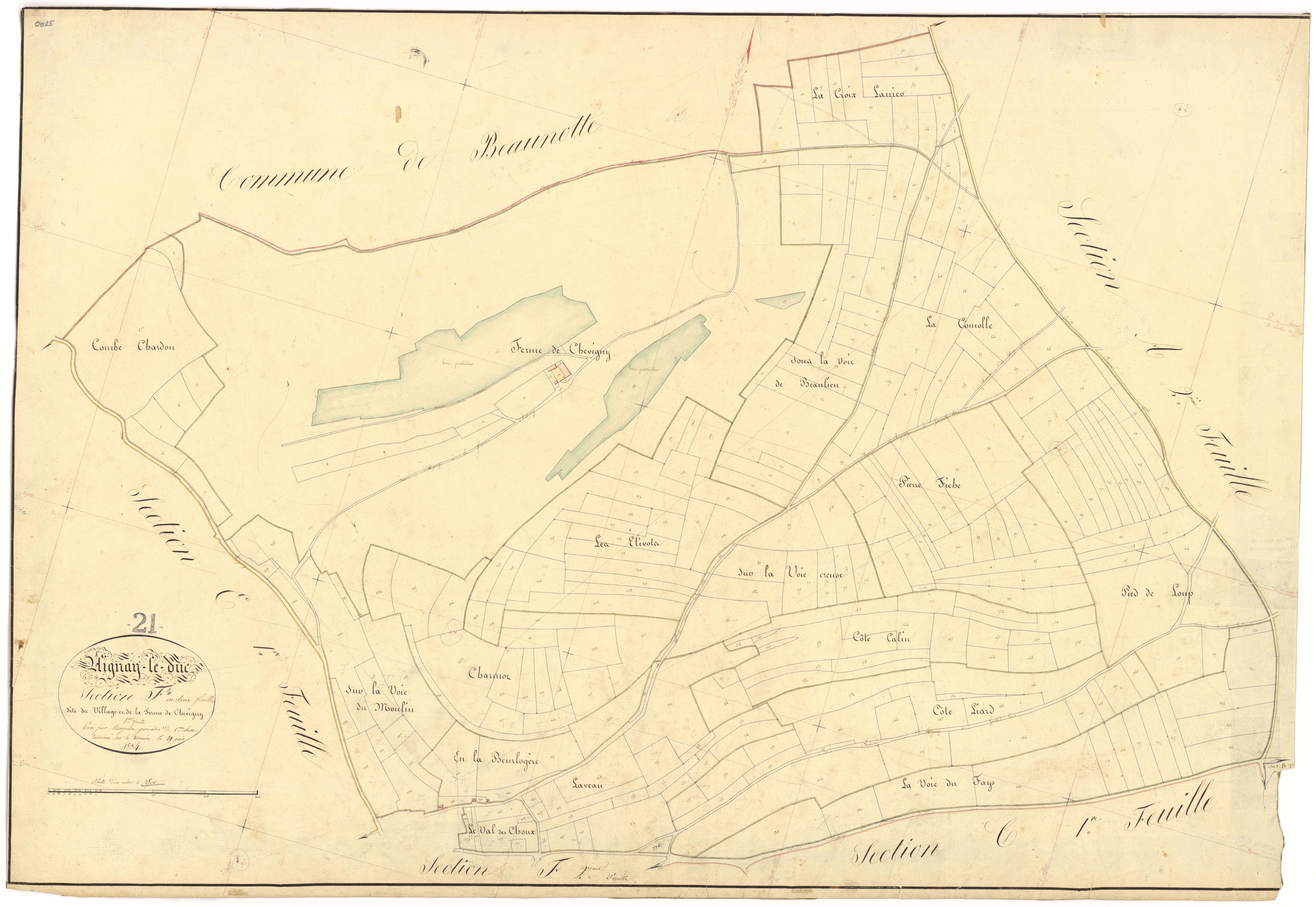 Aignay-le-Duc - Section F1 - 3 P PLAN 7/12