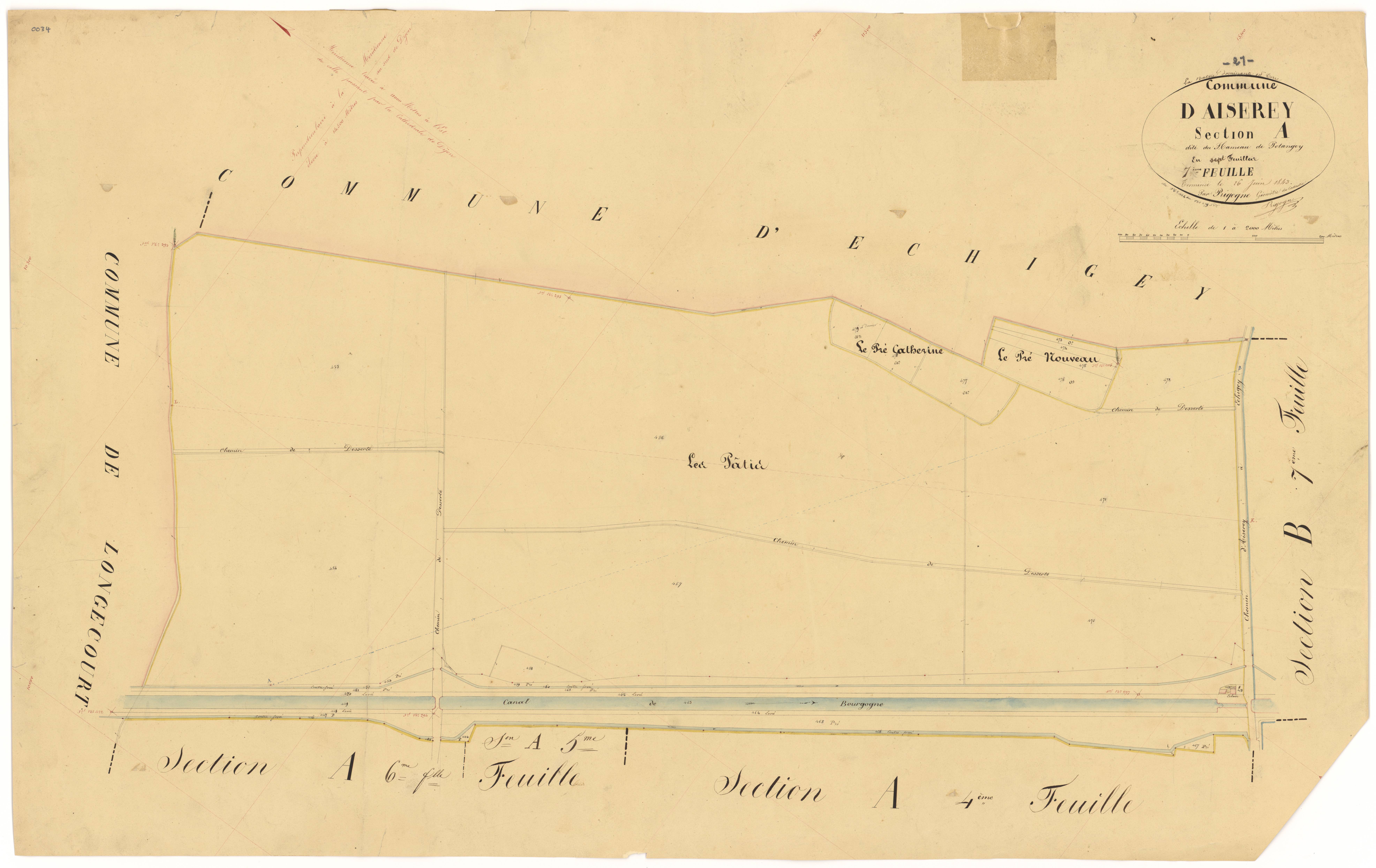 Aiserey - Section A7 - 3 P PLAN 8/8