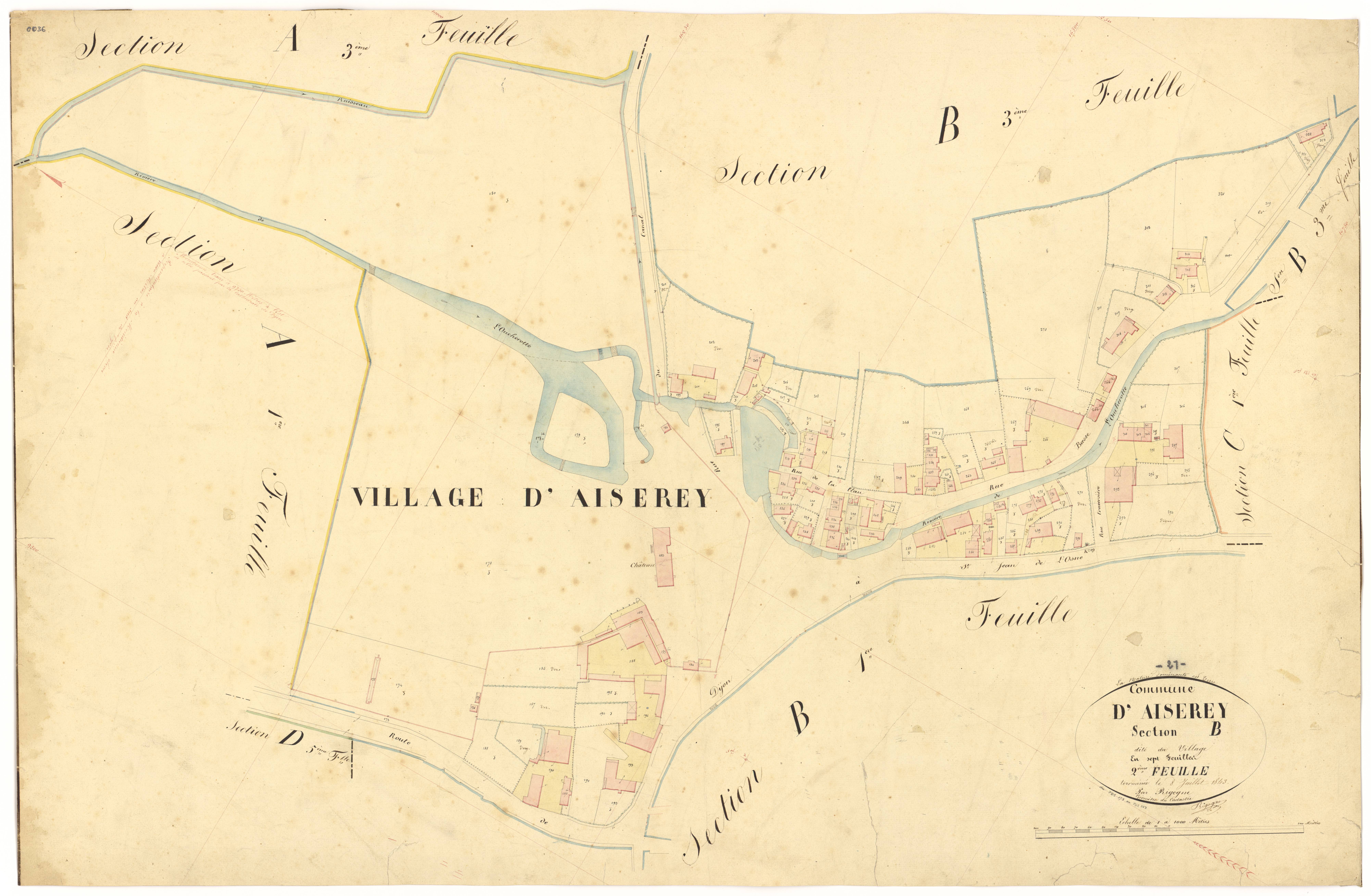 Aiserey - Section B2 - 3 P PLAN 8/10