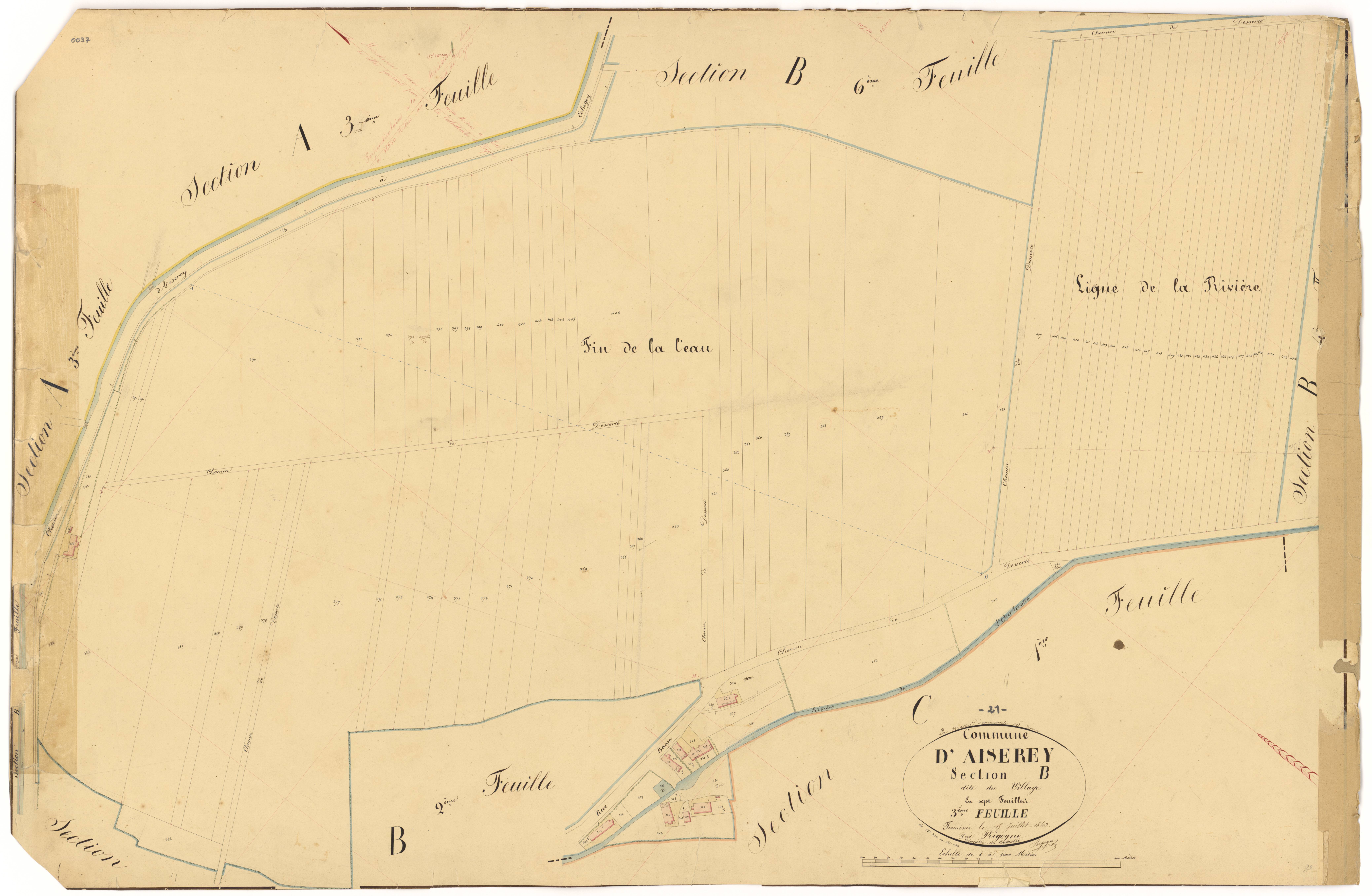 Aiserey - Section B3 - 3 P PLAN 8/11