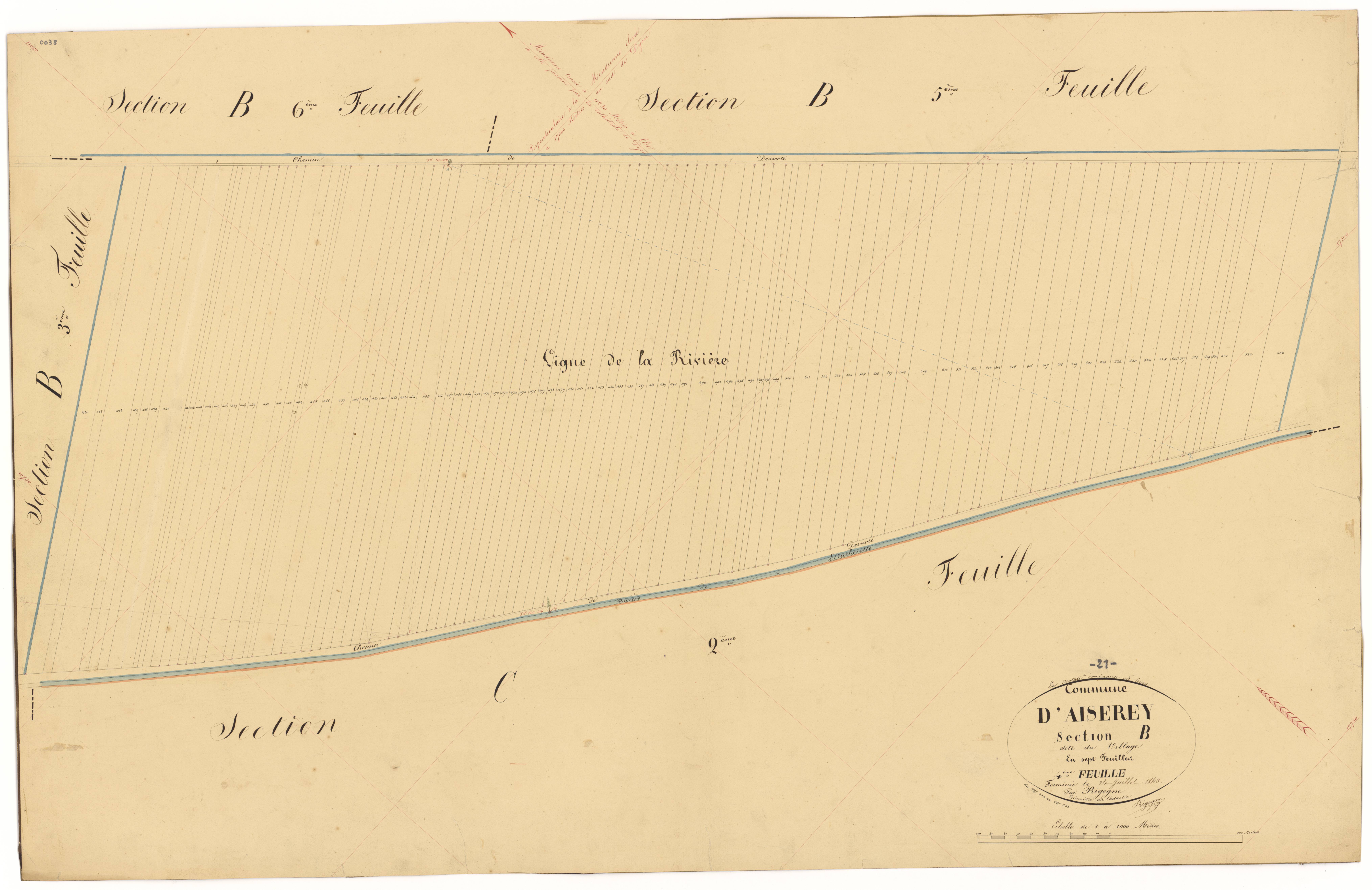 Aiserey - Section B4 - 3 P PLAN 8/12