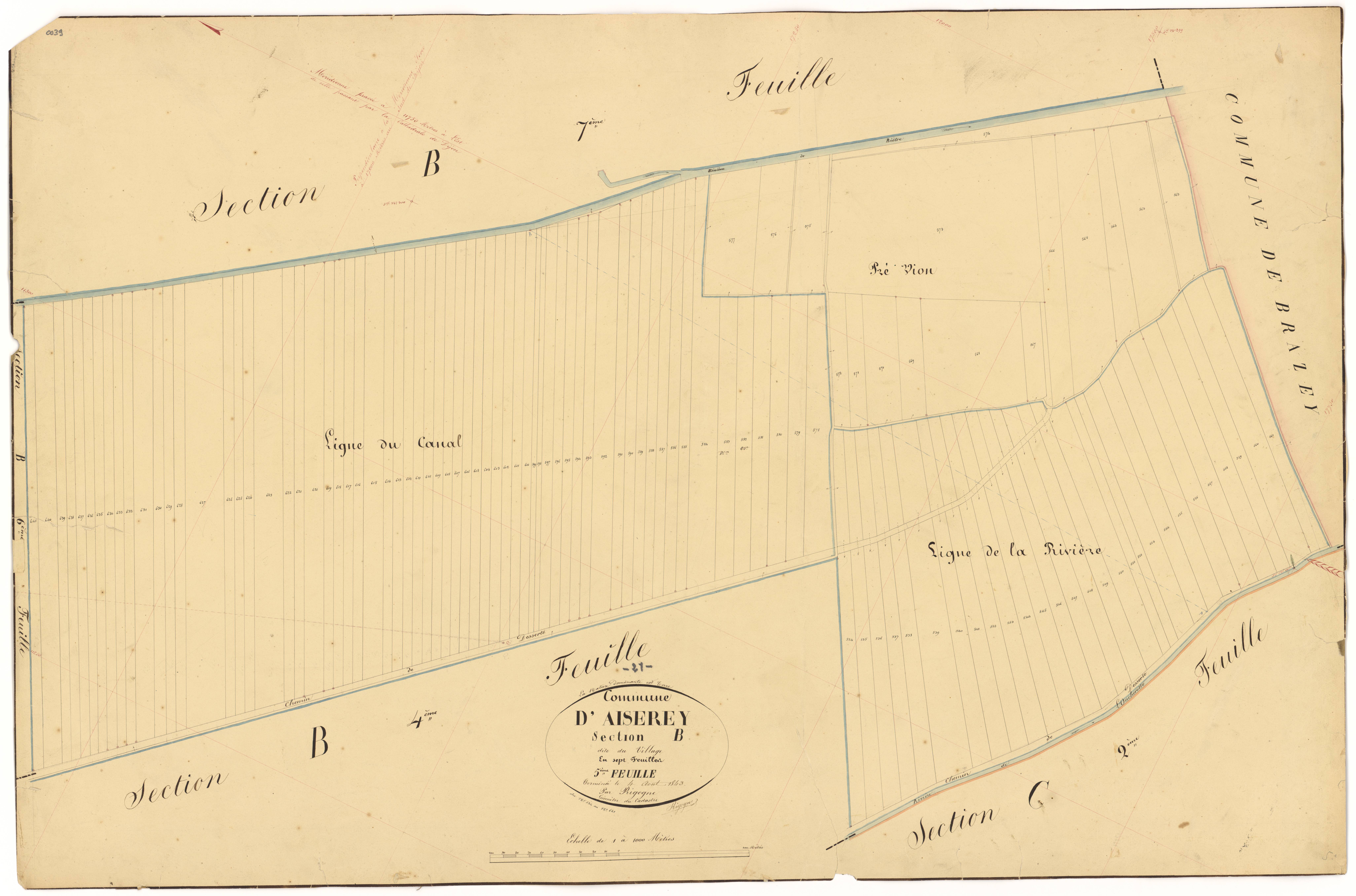 Aiserey - Section B5 - 3 P PLAN 8/13