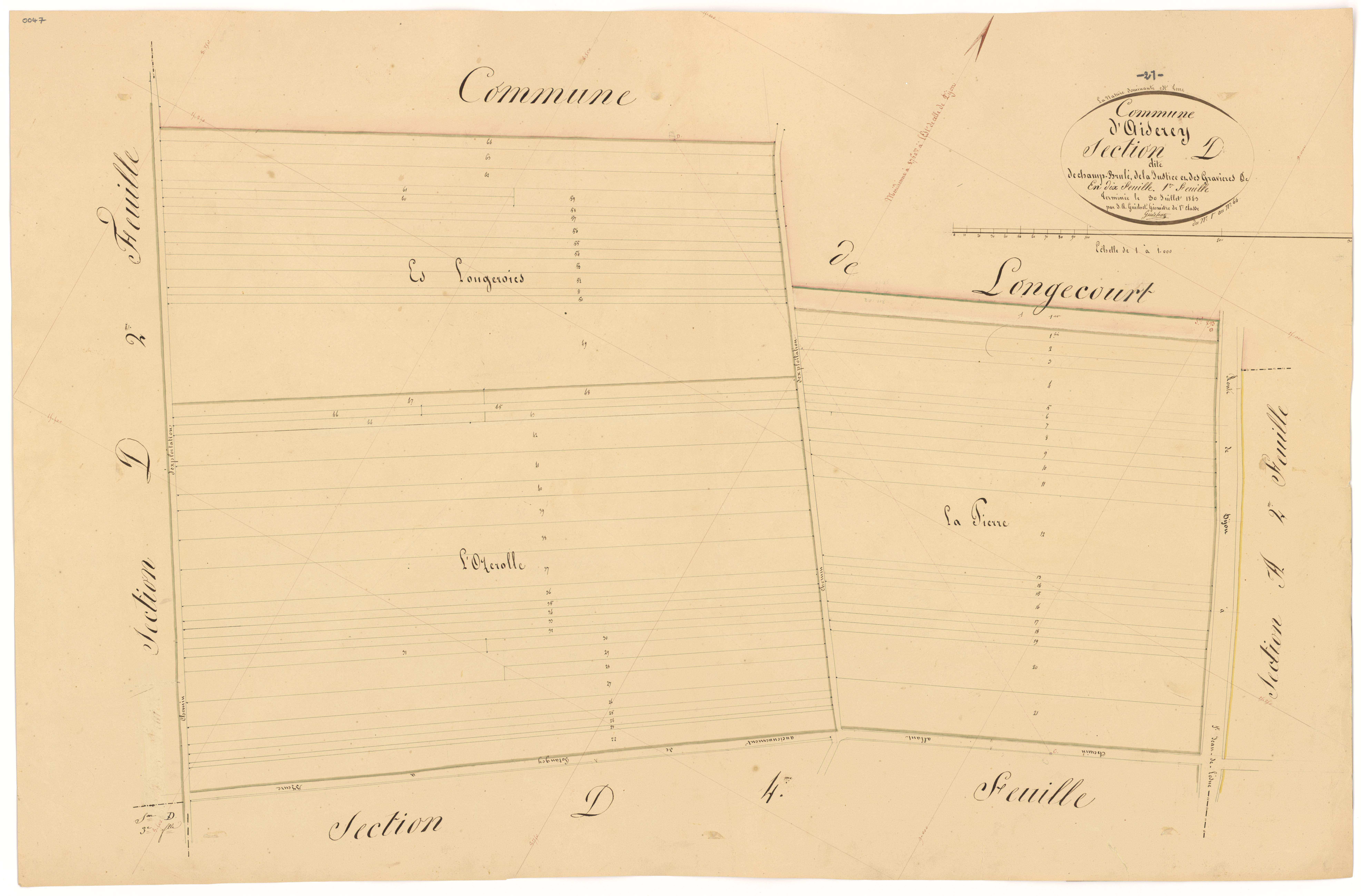 Aiserey - Section D1 - 3 P PLAN 8/21