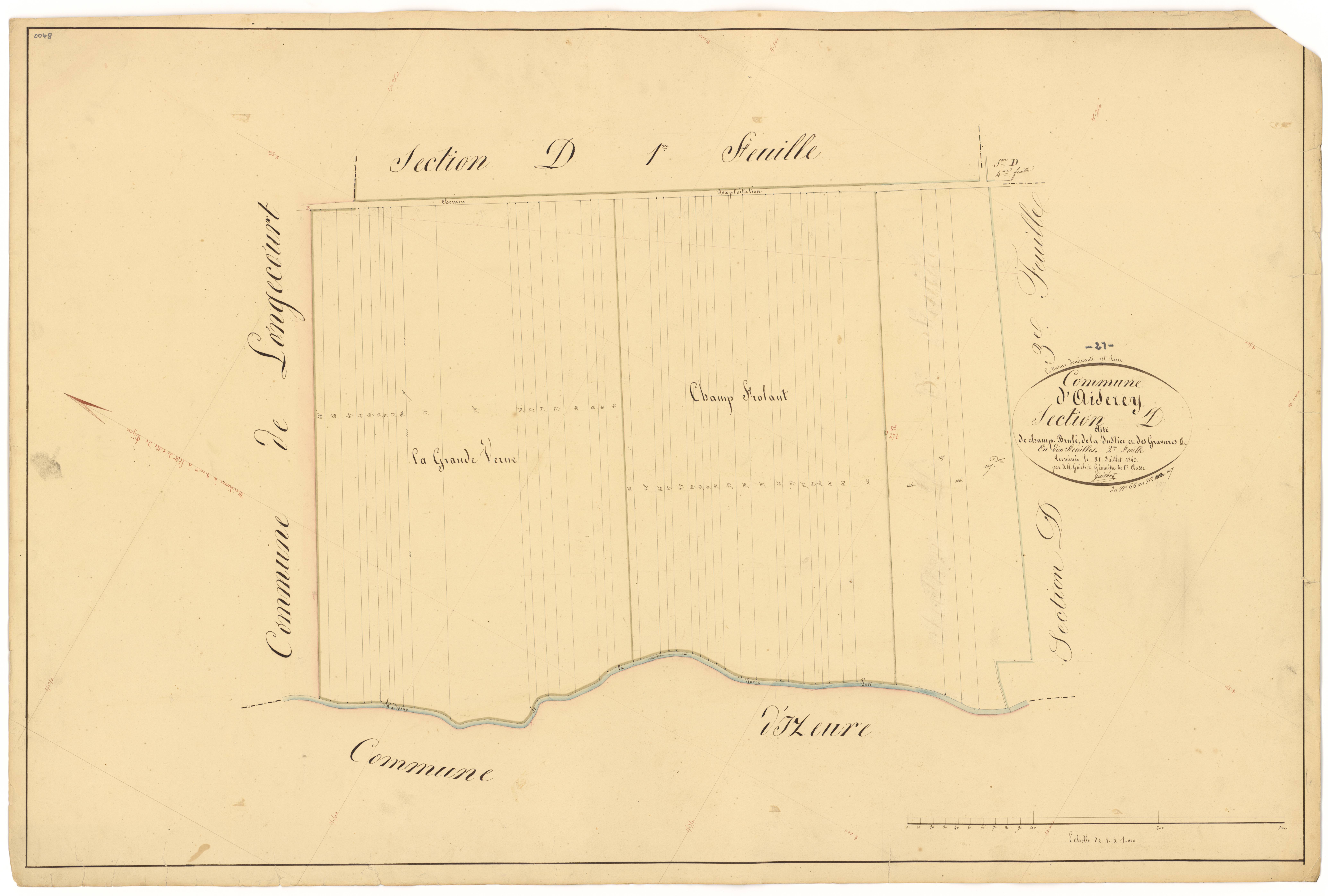 Aiserey - Section D2 - 3 P PLAN 8/22