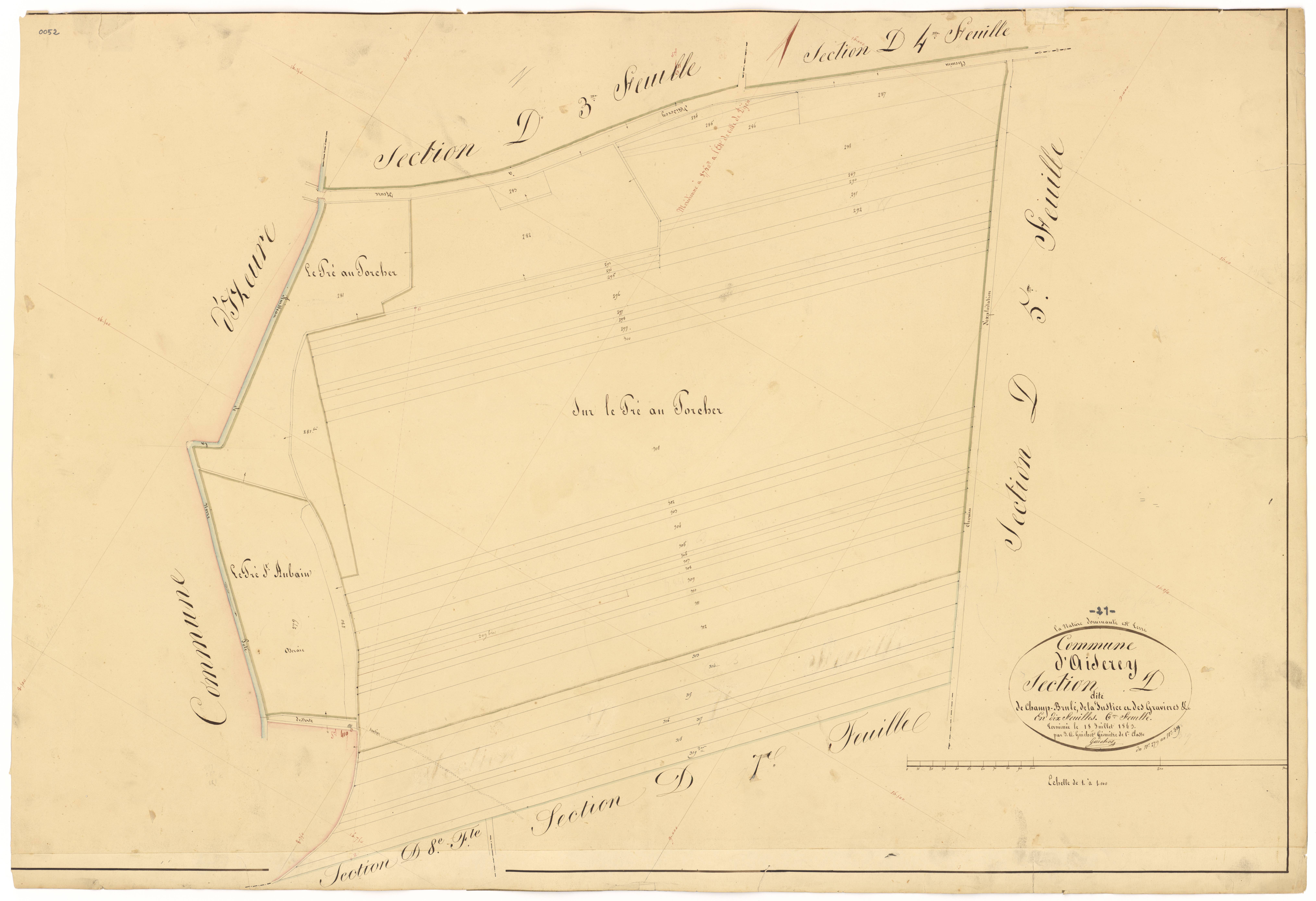 Aiserey - Section D6 - 3 P PLAN 8/26