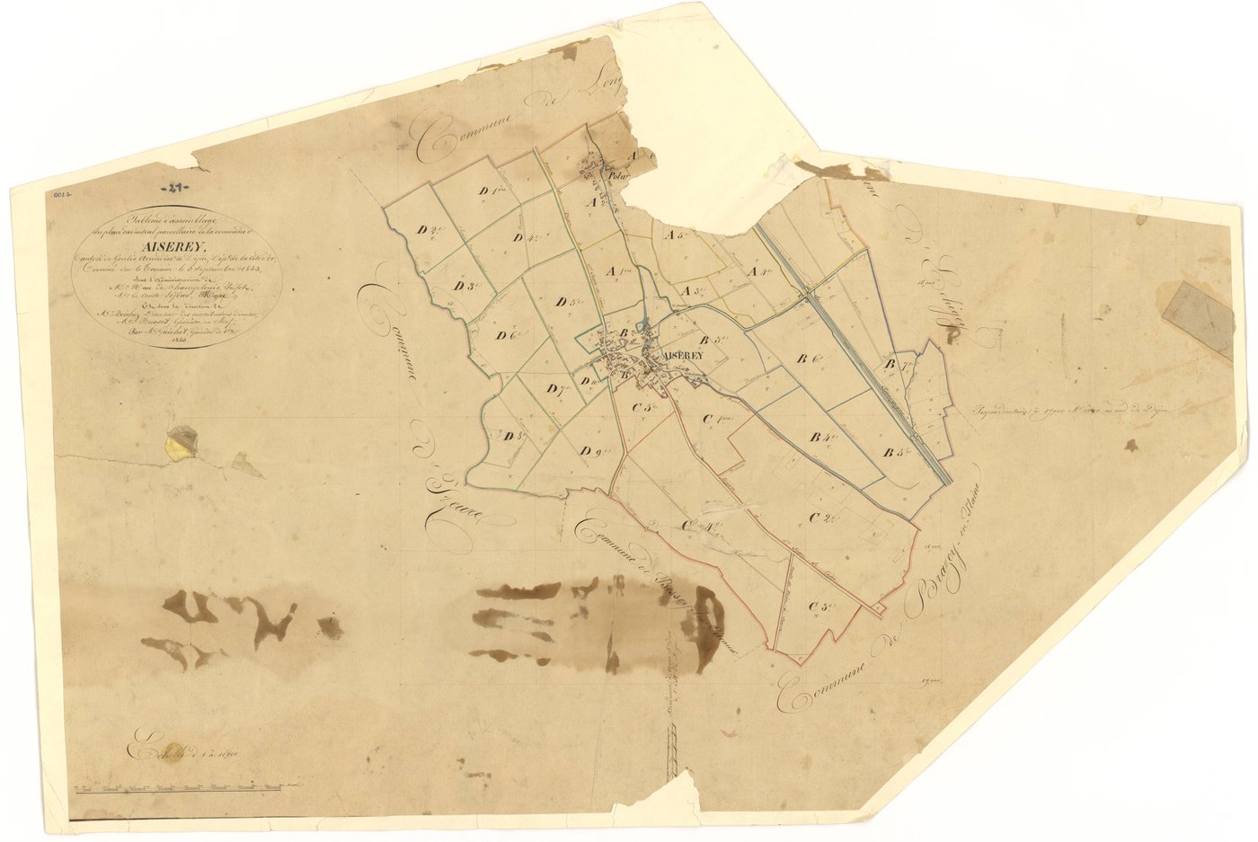 Aiserey - Tableau d'assemblage - 3 P PLAN 8/1