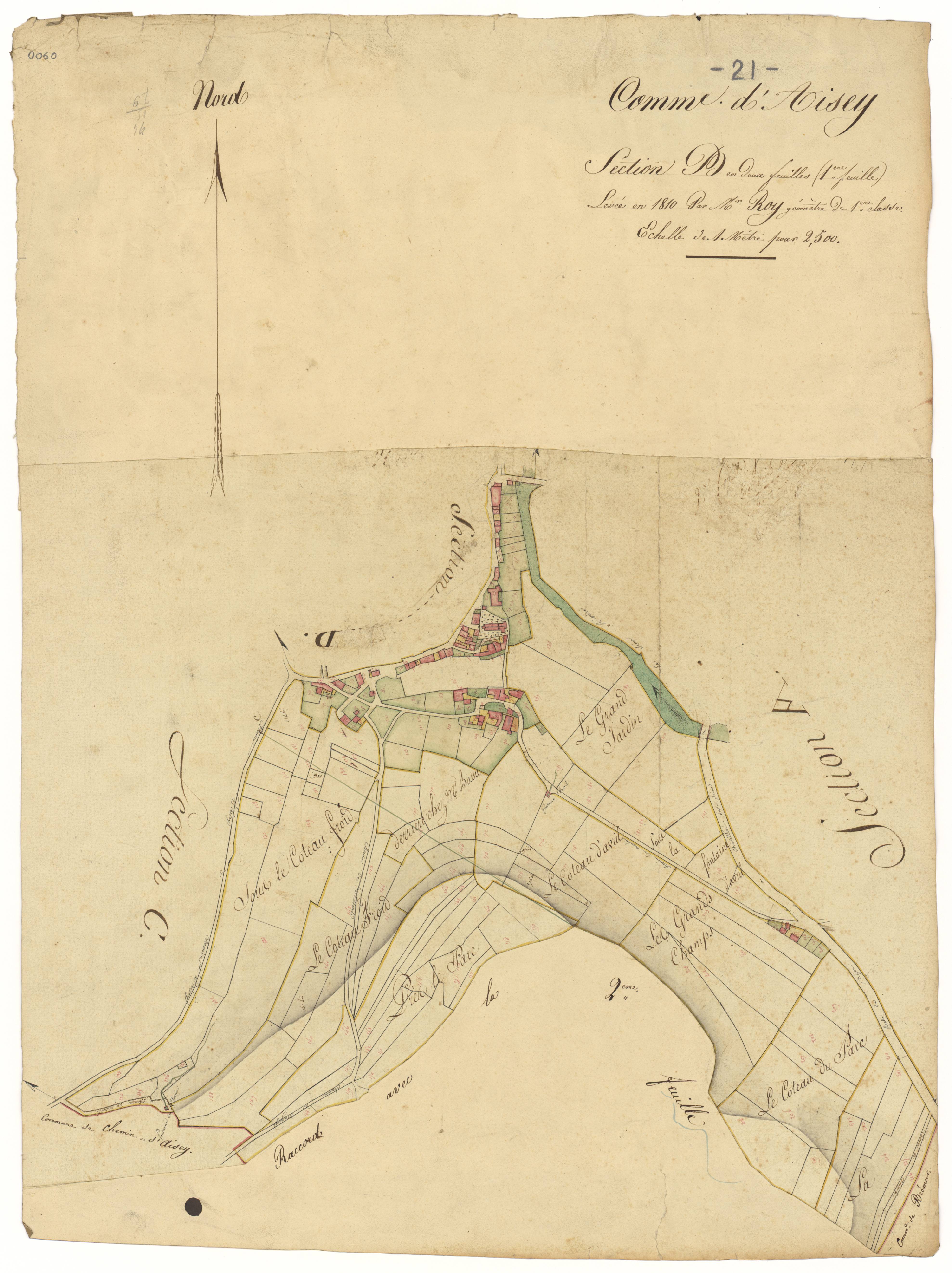 Aisey-sur-Seine - Section B1 - 3 P PLAN 9/4