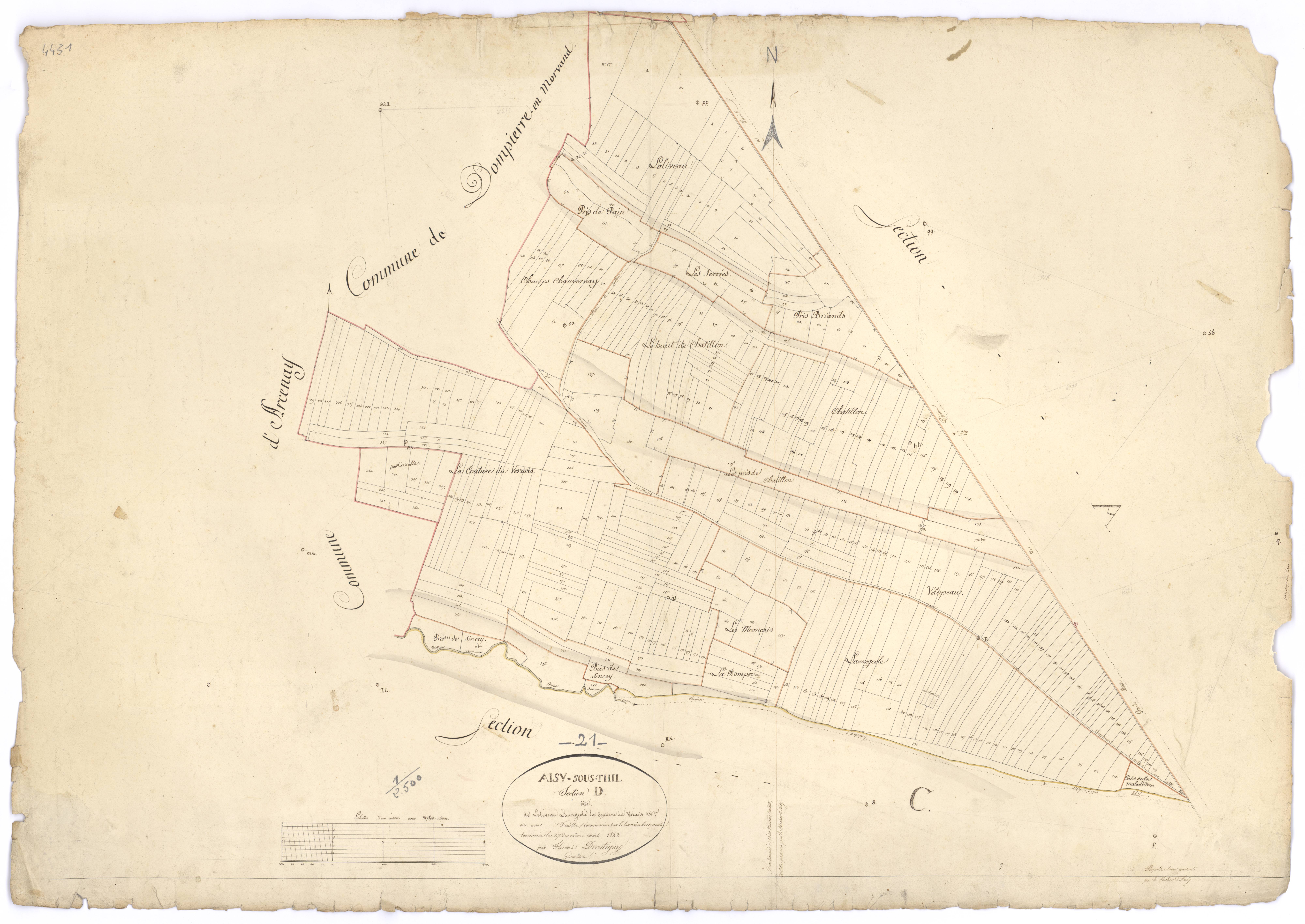 Aisy-sous-Thil - Section D - 3 P PLAN 10/7