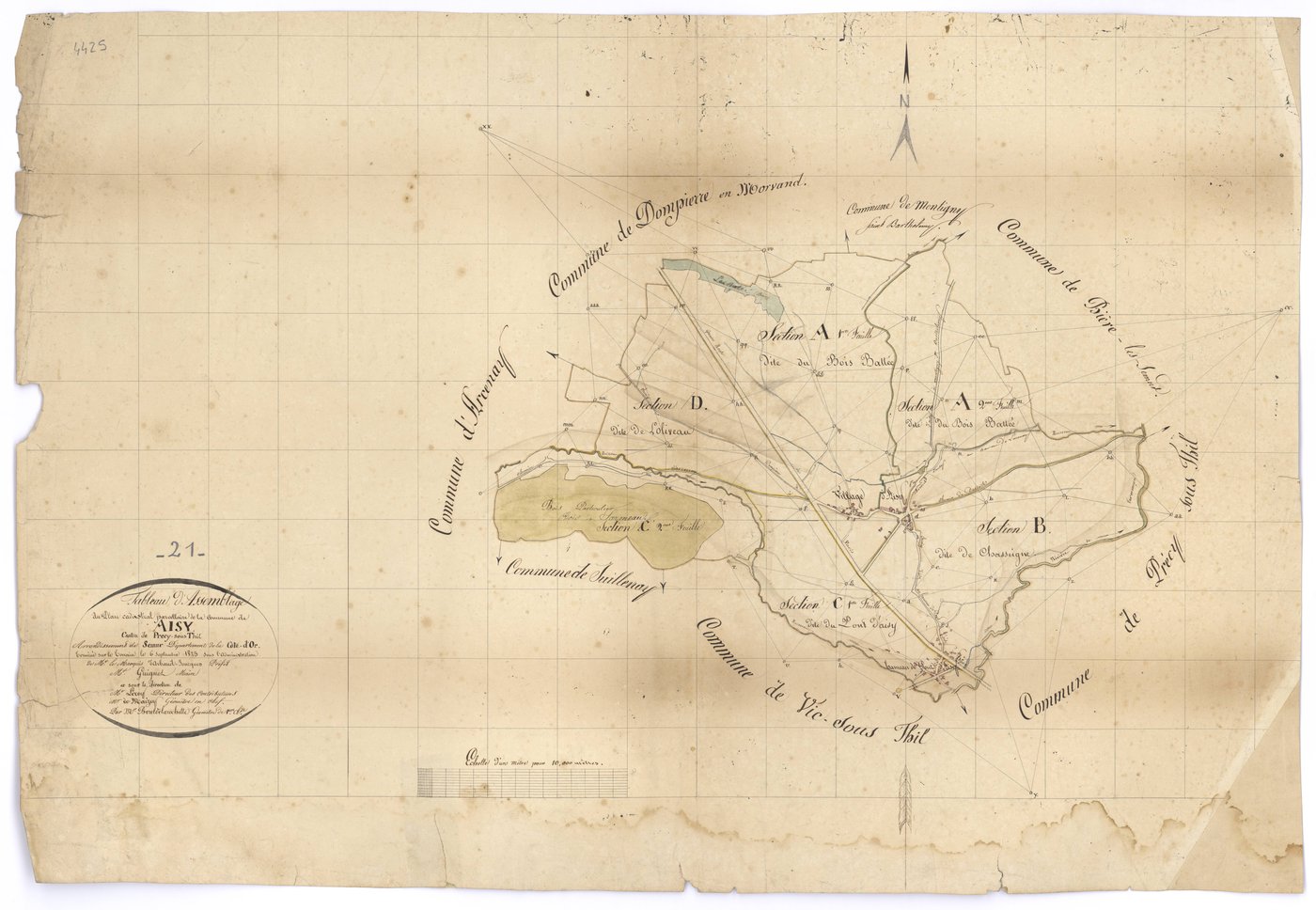 Aisy-sous-Thil - Tableau d'assemblage - 3 P PLAN 10/1