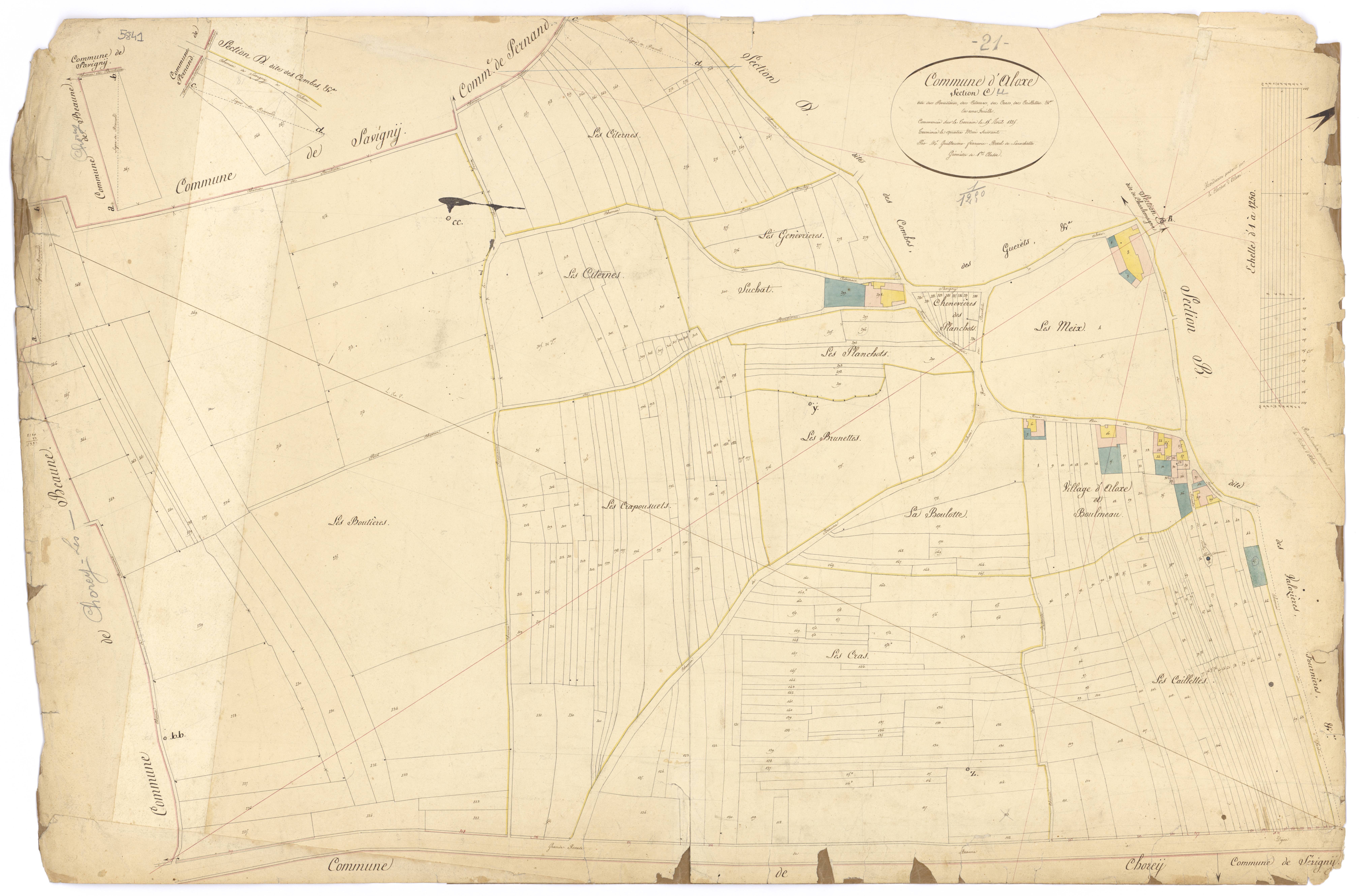 Aloxe-Corton - Section C - 3 P PLAN 13/4