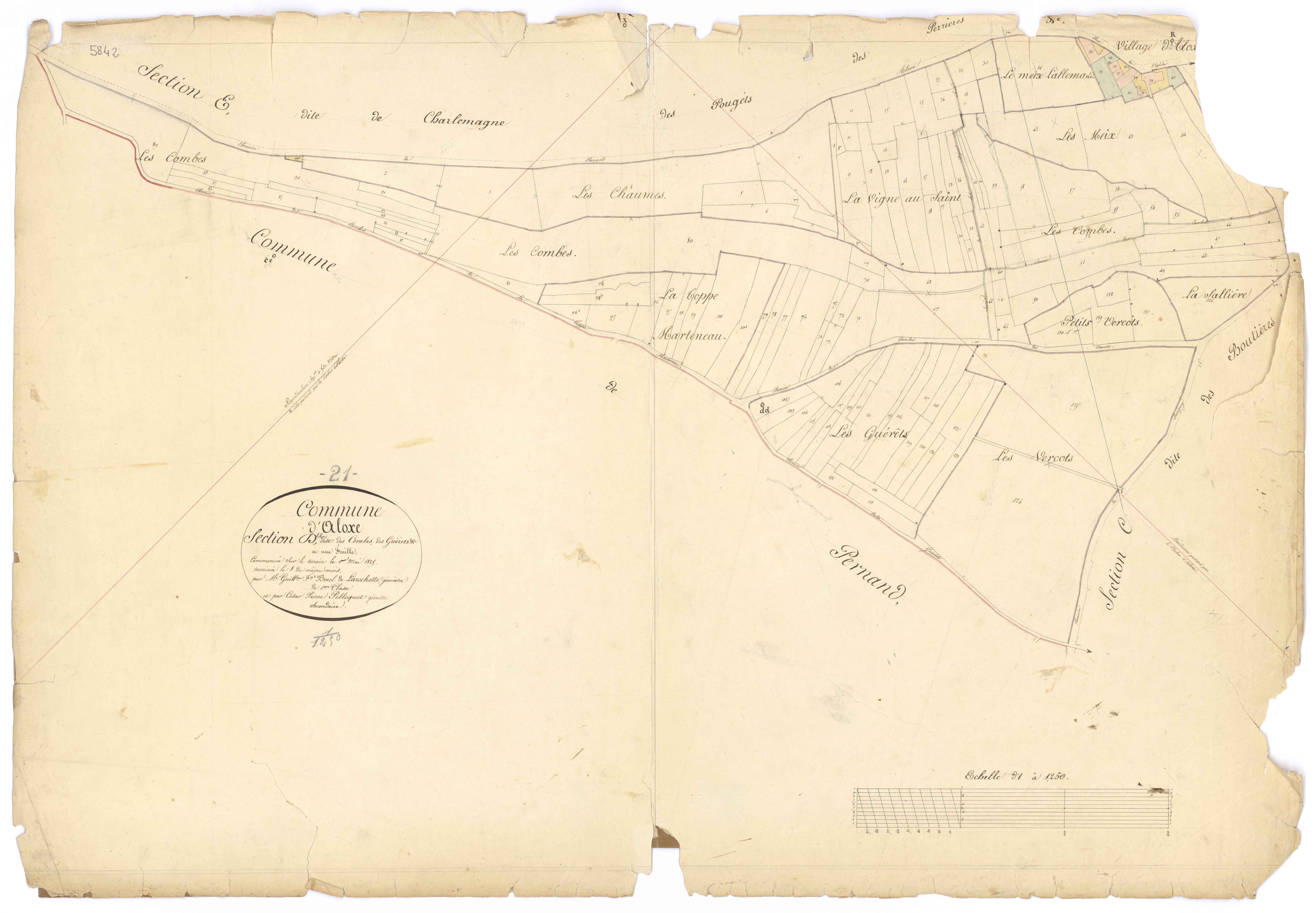 Aloxe-Corton - Section D - 3 P PLAN 13/5