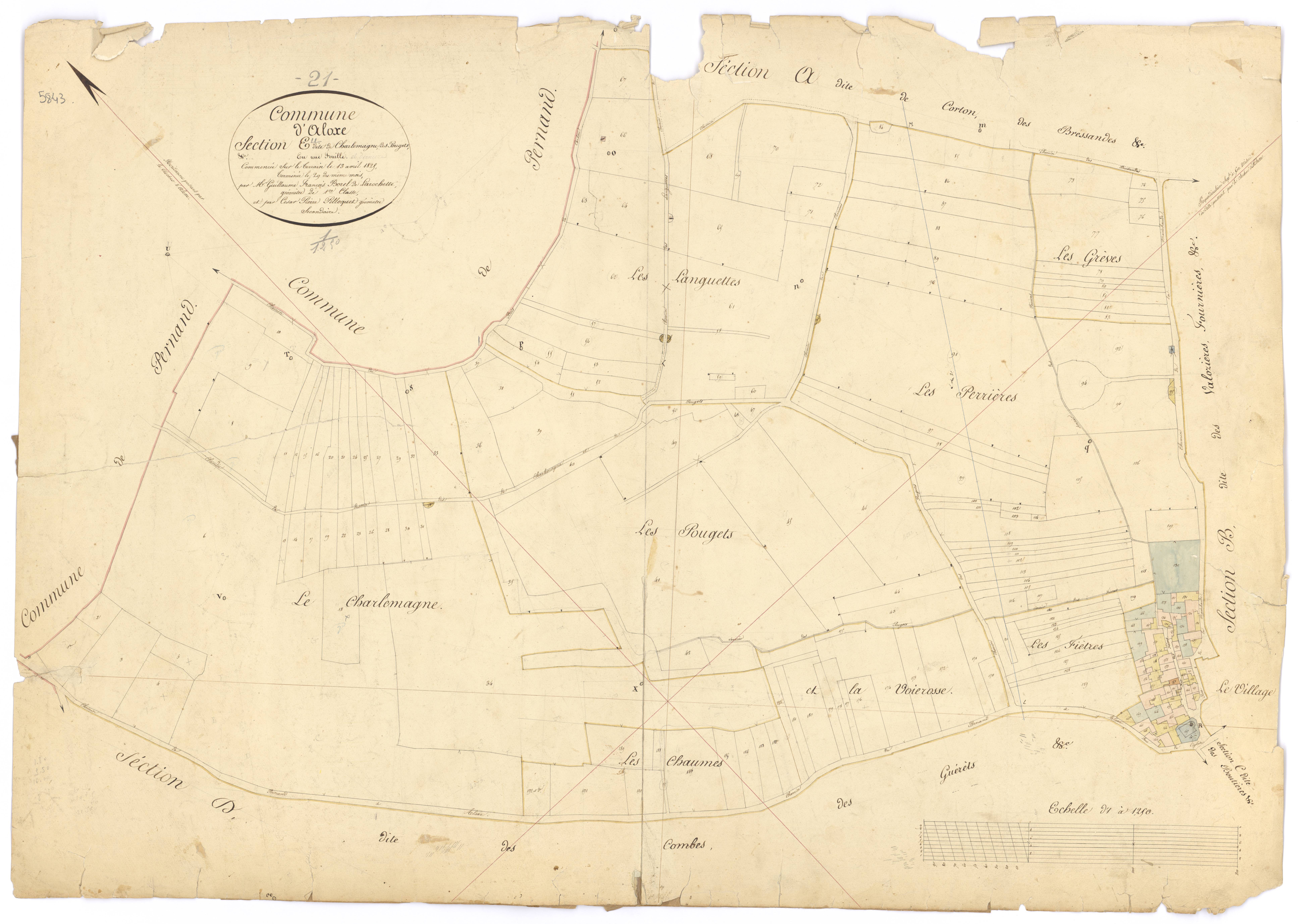 Aloxe-Corton - Section E - 3 P PLAN 13/6