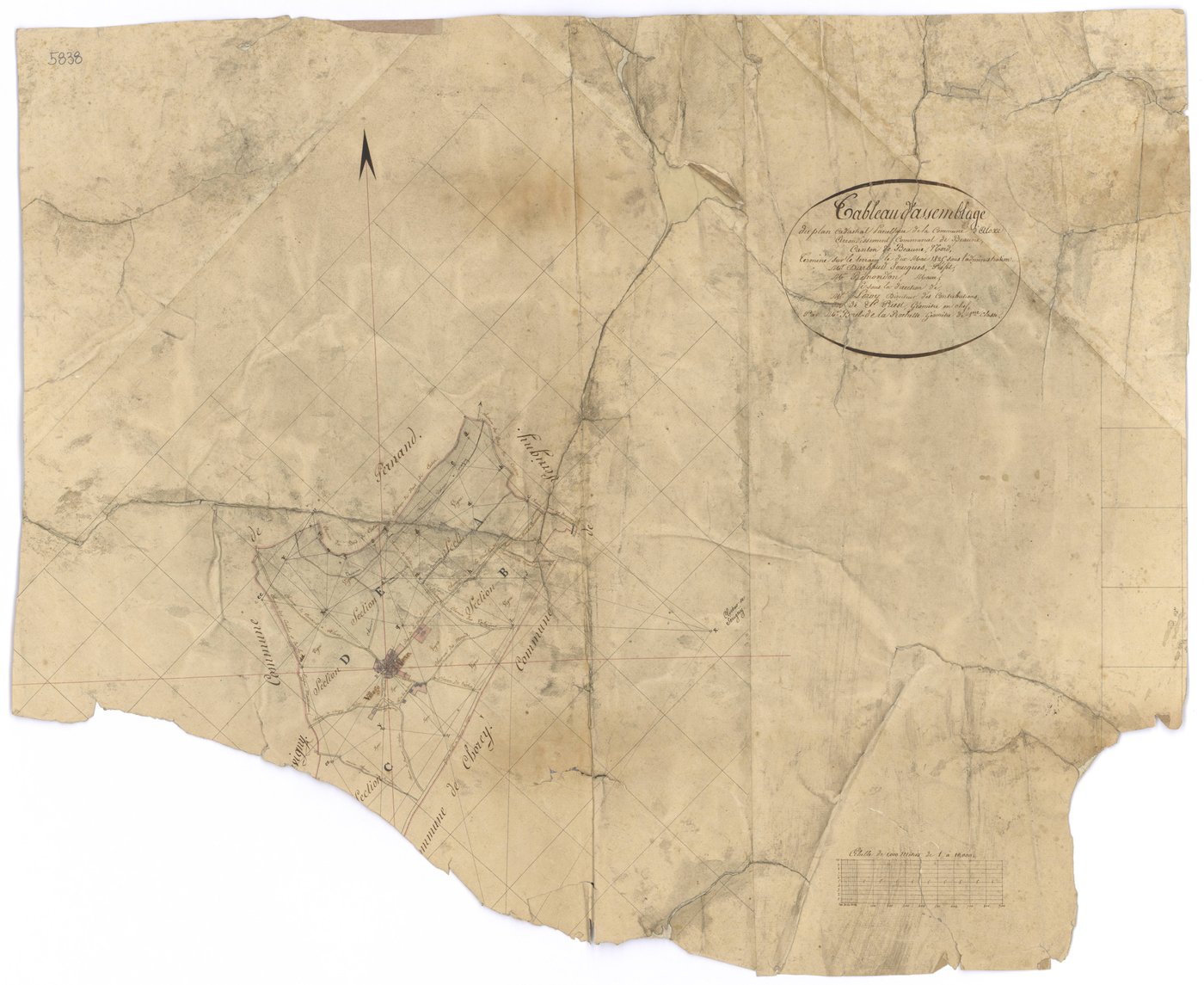 Aloxe-Corton - Tableau d'assemblage - 3 P PLAN 13/1