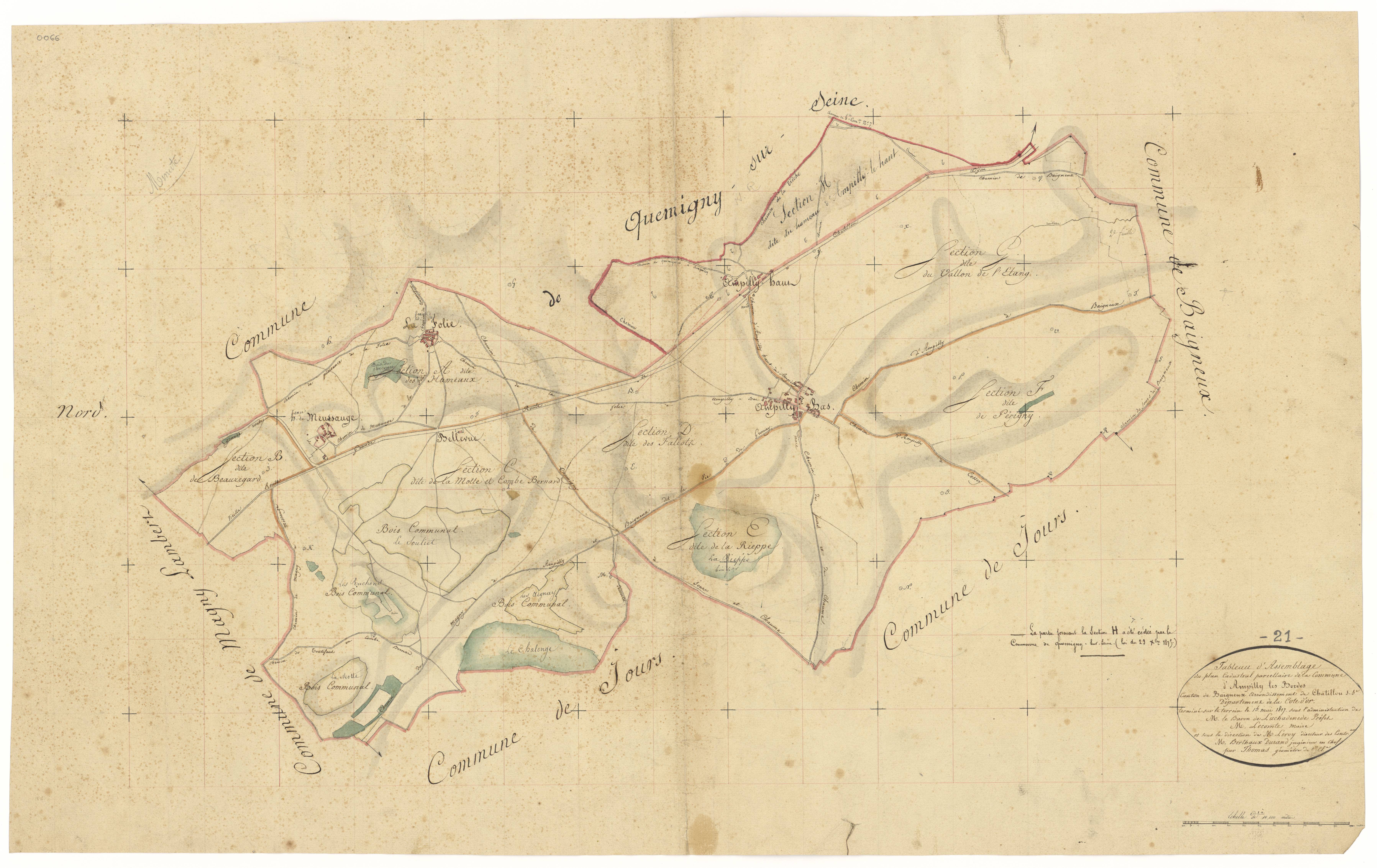 Ampilly-les-Bordes - Tableau d'assemblage - 3 P PLAN 14/1