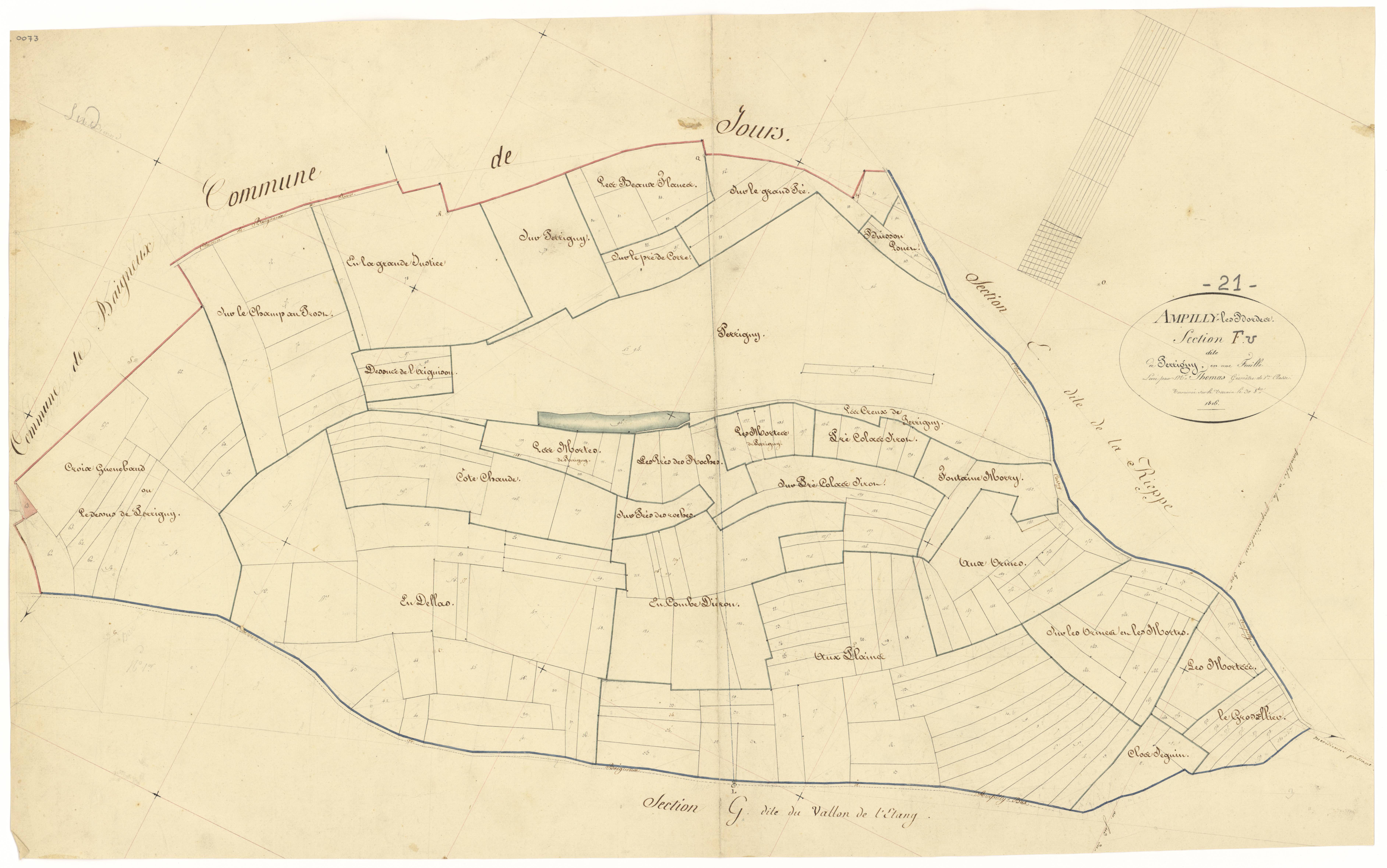 Ampilly-les-Bordes - Section F - 3 P PLAN 14/8