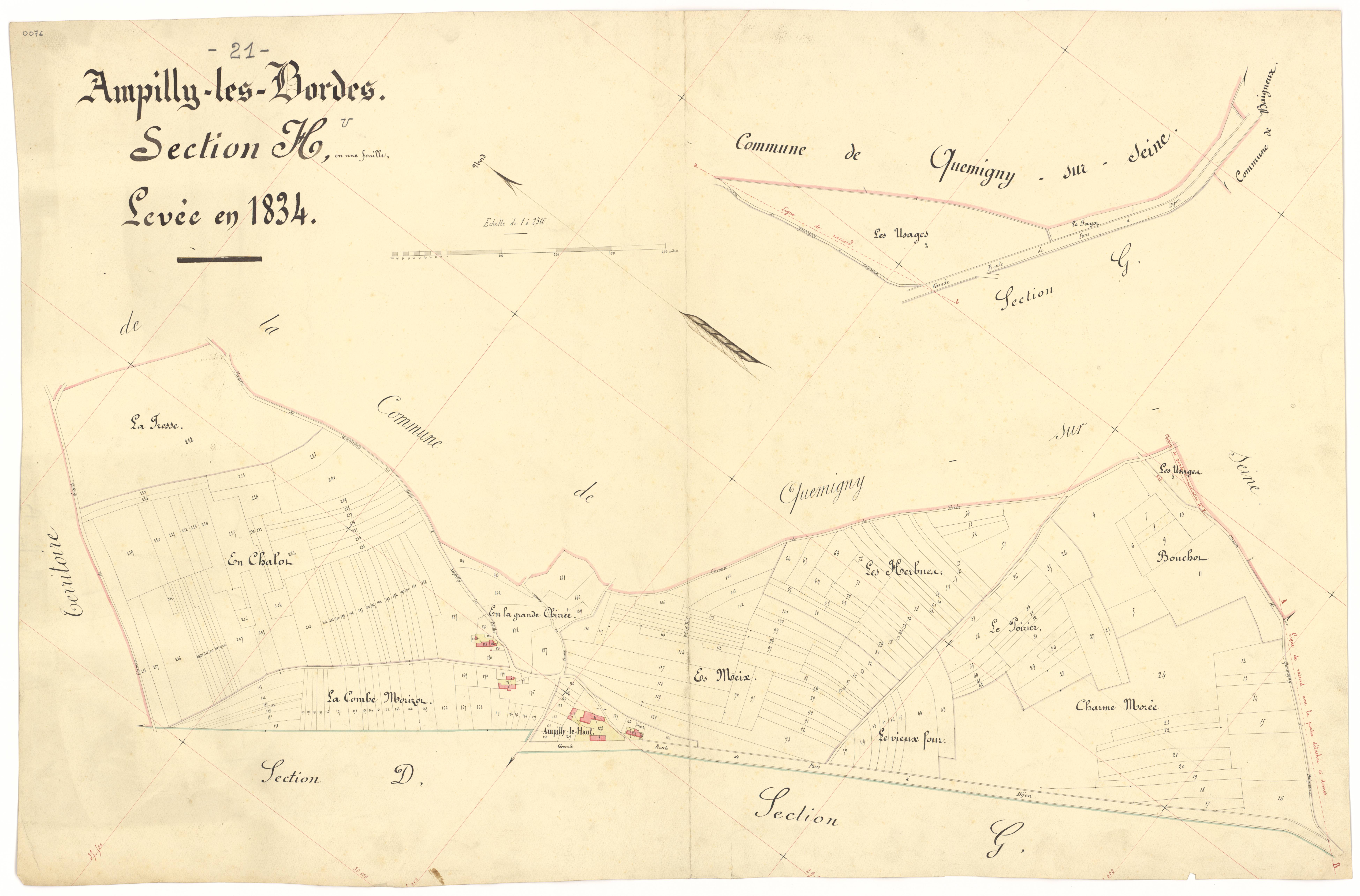 Ampilly-les-Bordes - Section H - 3 P PLAN 14/11