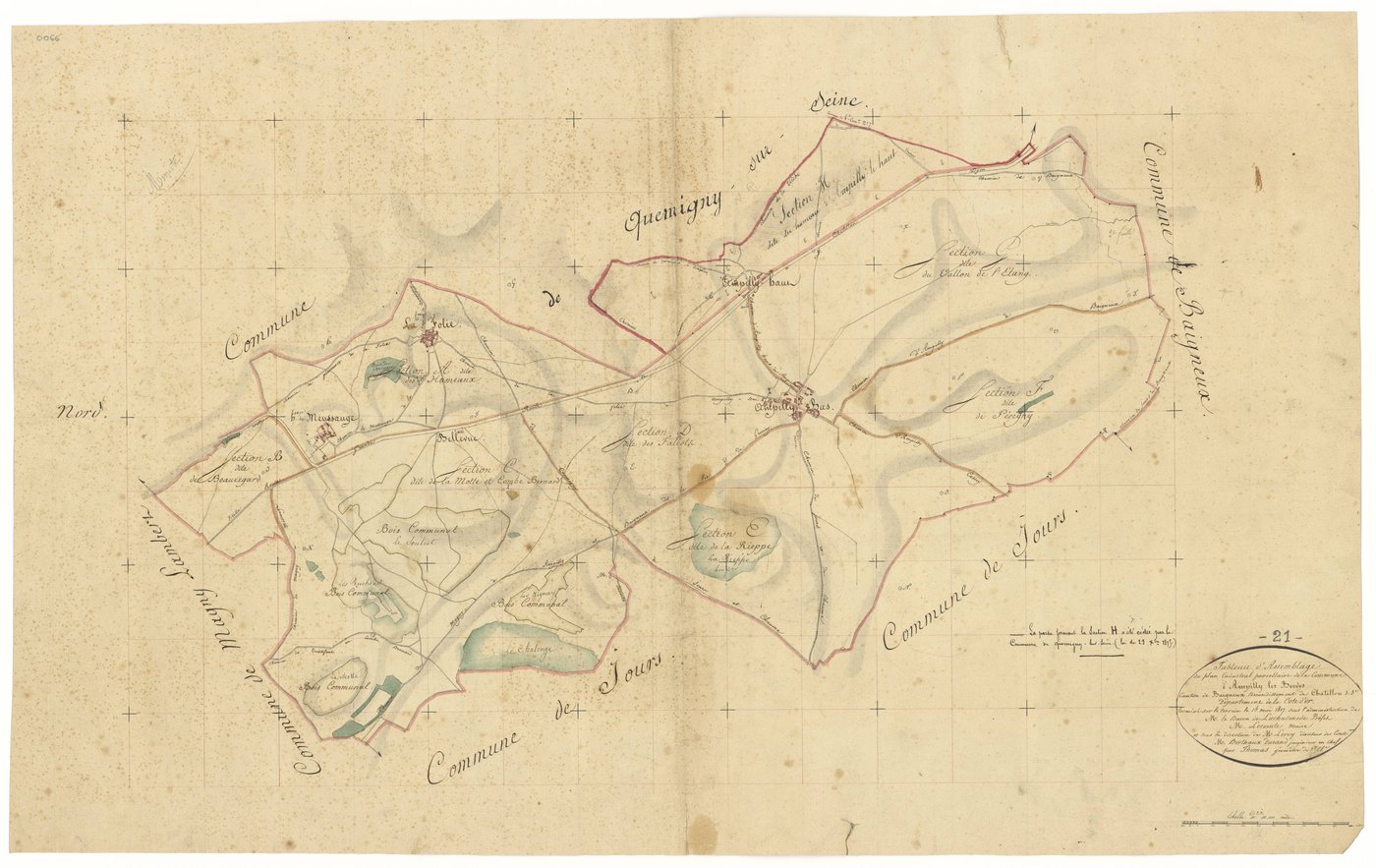 Ampilly-les-Bordes - Tableau d'assemblage - 3 P PLAN 14/1