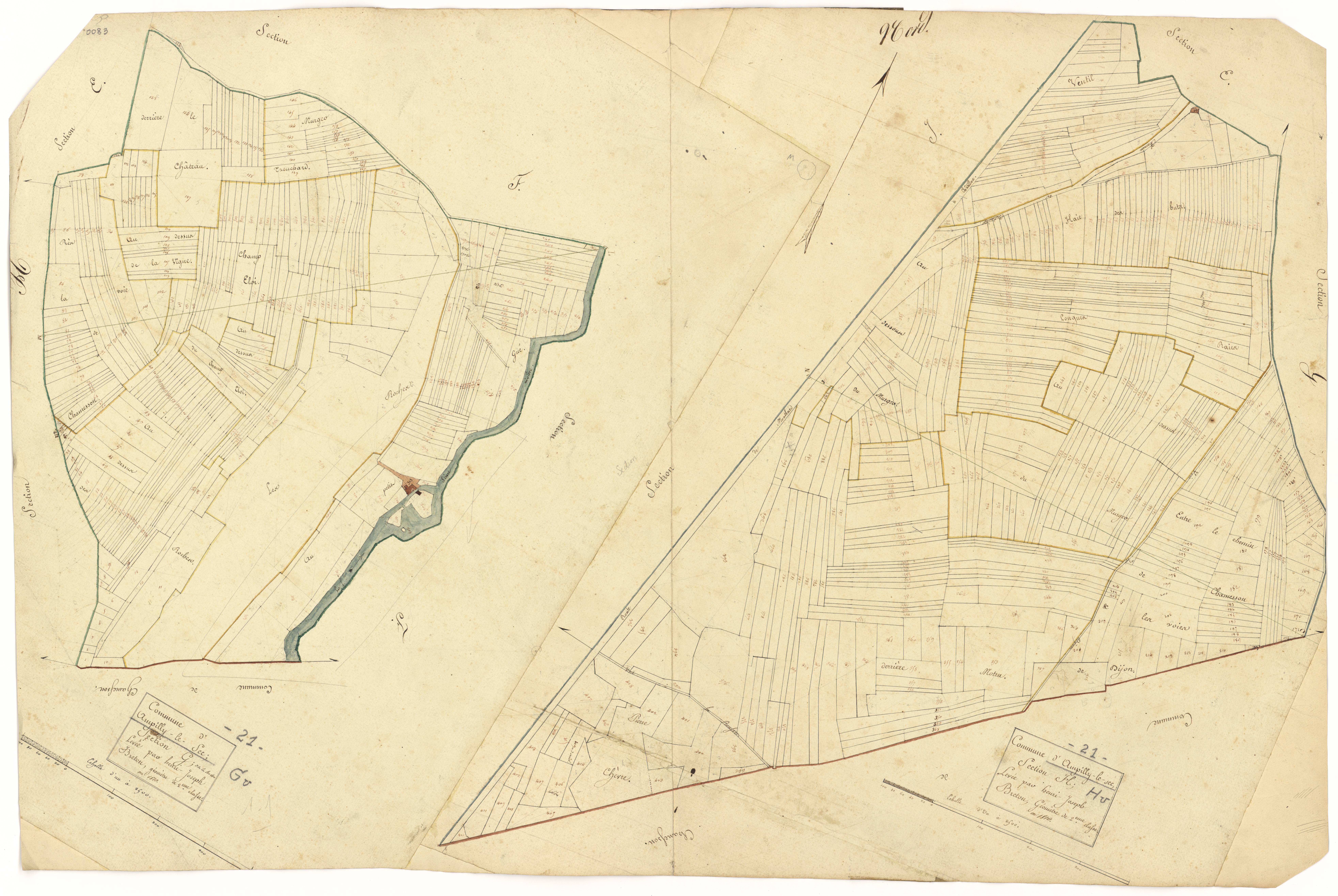 Ampilly-le-Sec - Sections G et H - 3 P PLAN 15/7