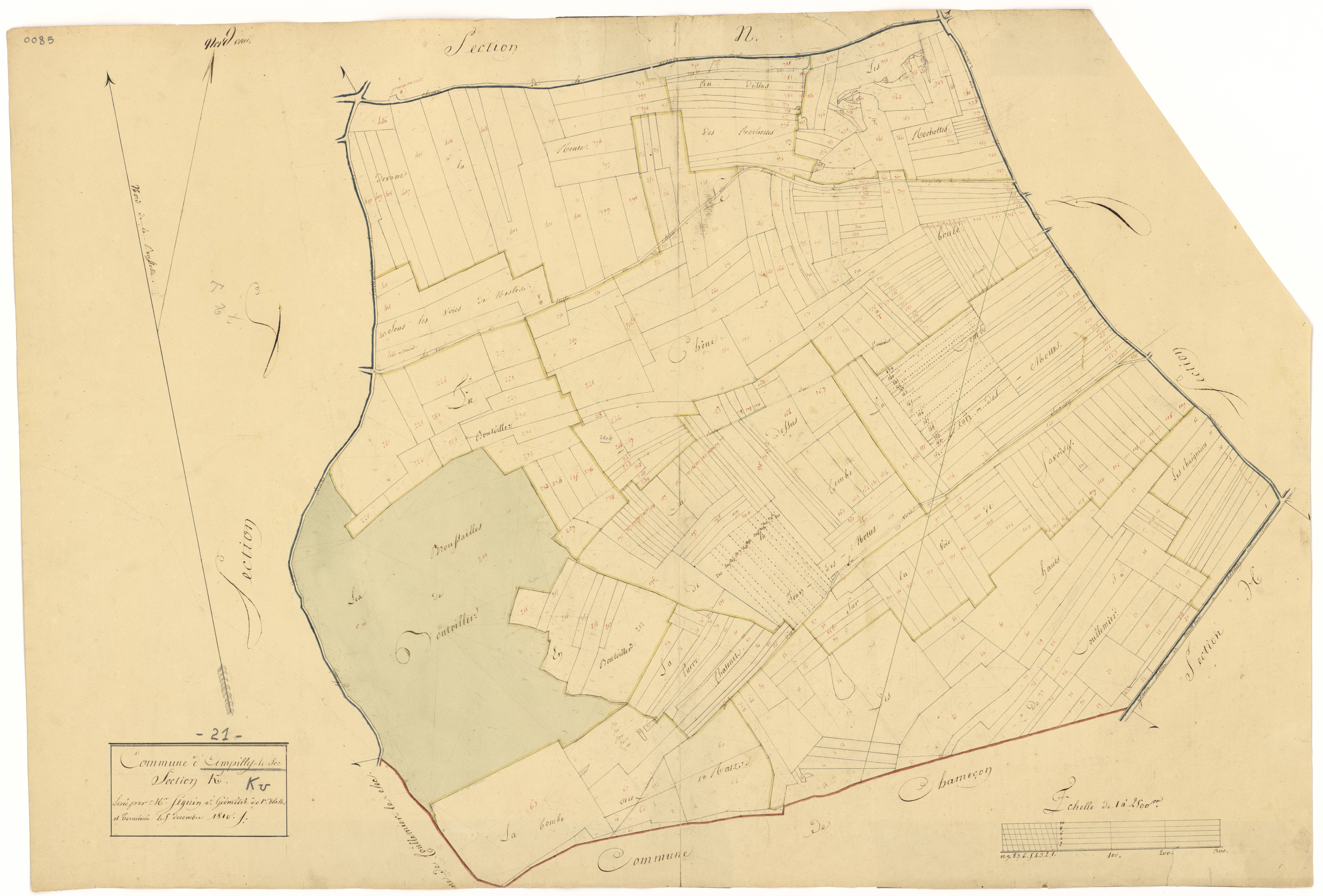 Ampilly-le-Sec - Section K - 3 P PLAN 15/9