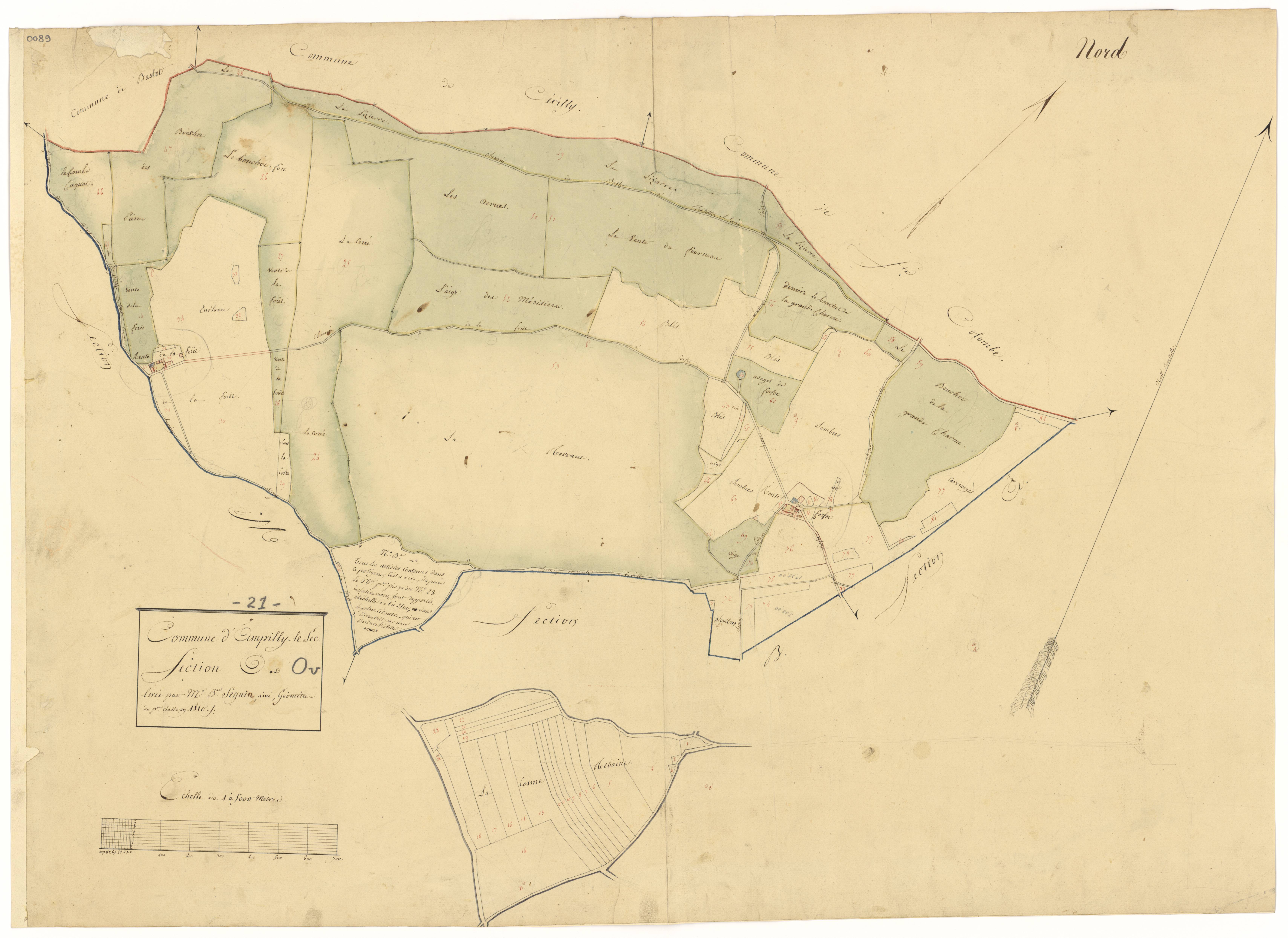Ampilly-le-Sec - Section O - 3 P PLAN 15/13