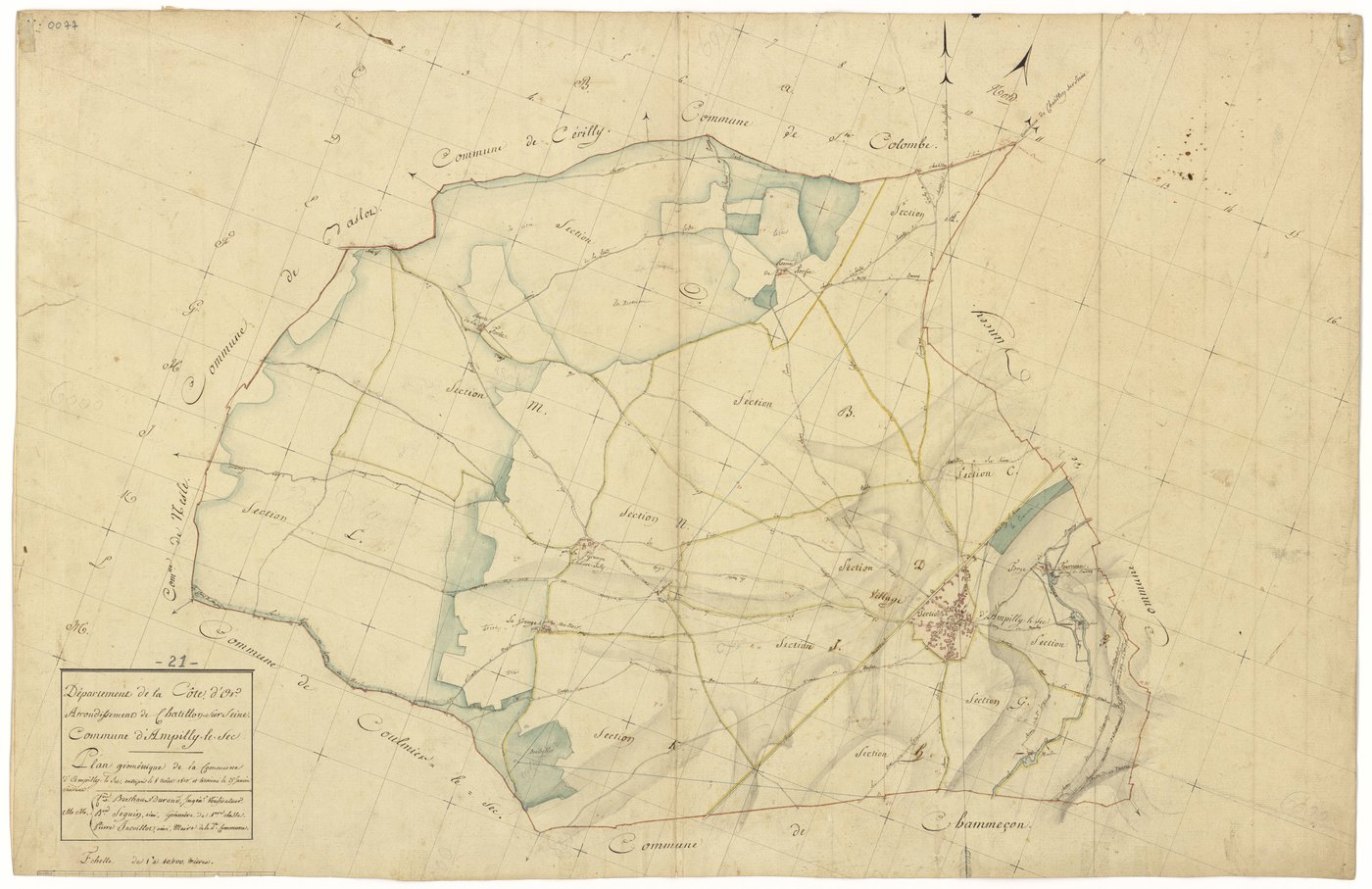 Ampilly-le-Sec - Tableau d'assemblage - 3 P PLAN 15/1