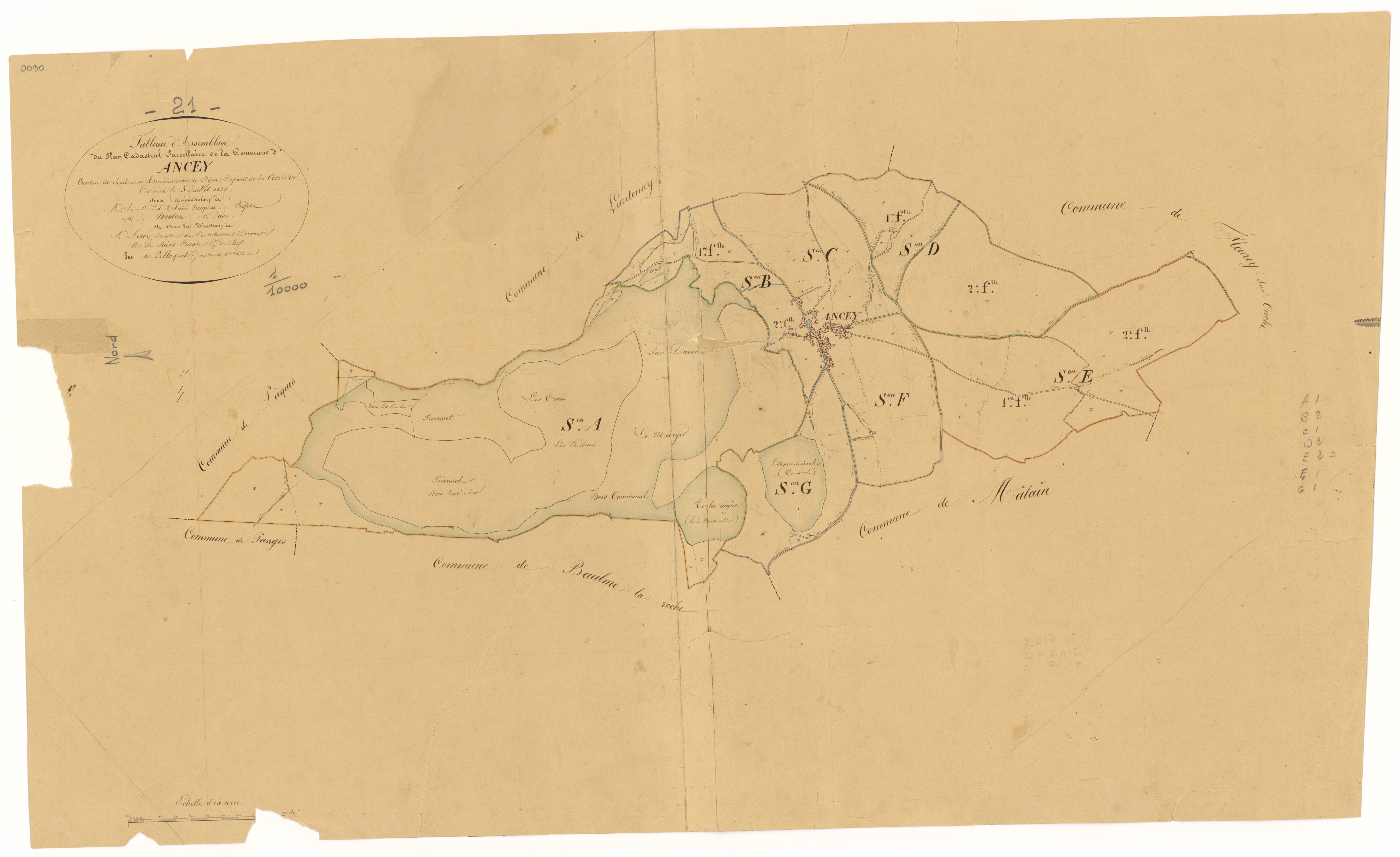 Ancey - Tableau d'assemblage - 3 P PLAN 16/1