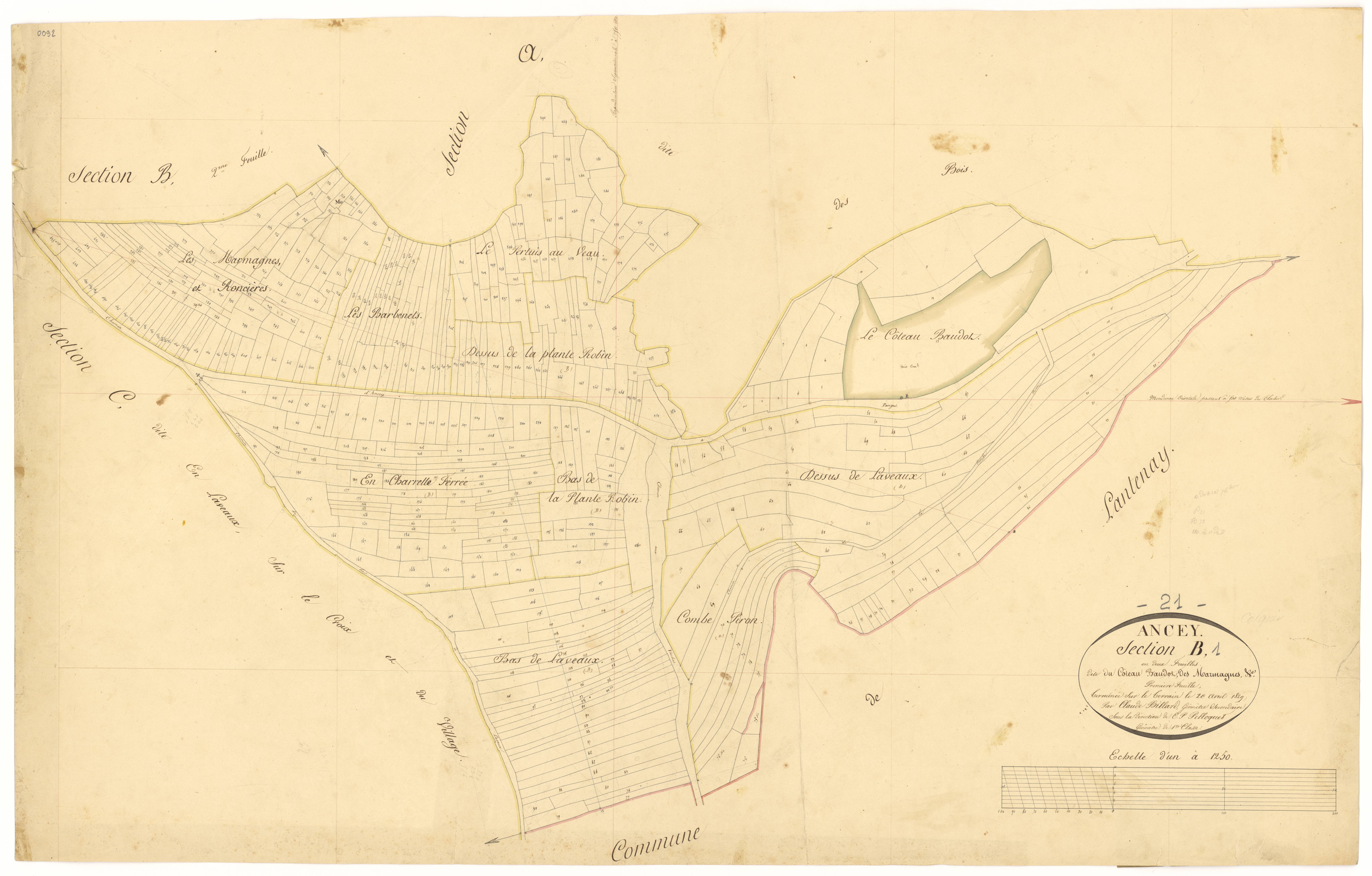 Ancey - Section B1 - 3 P PLAN 16/3
