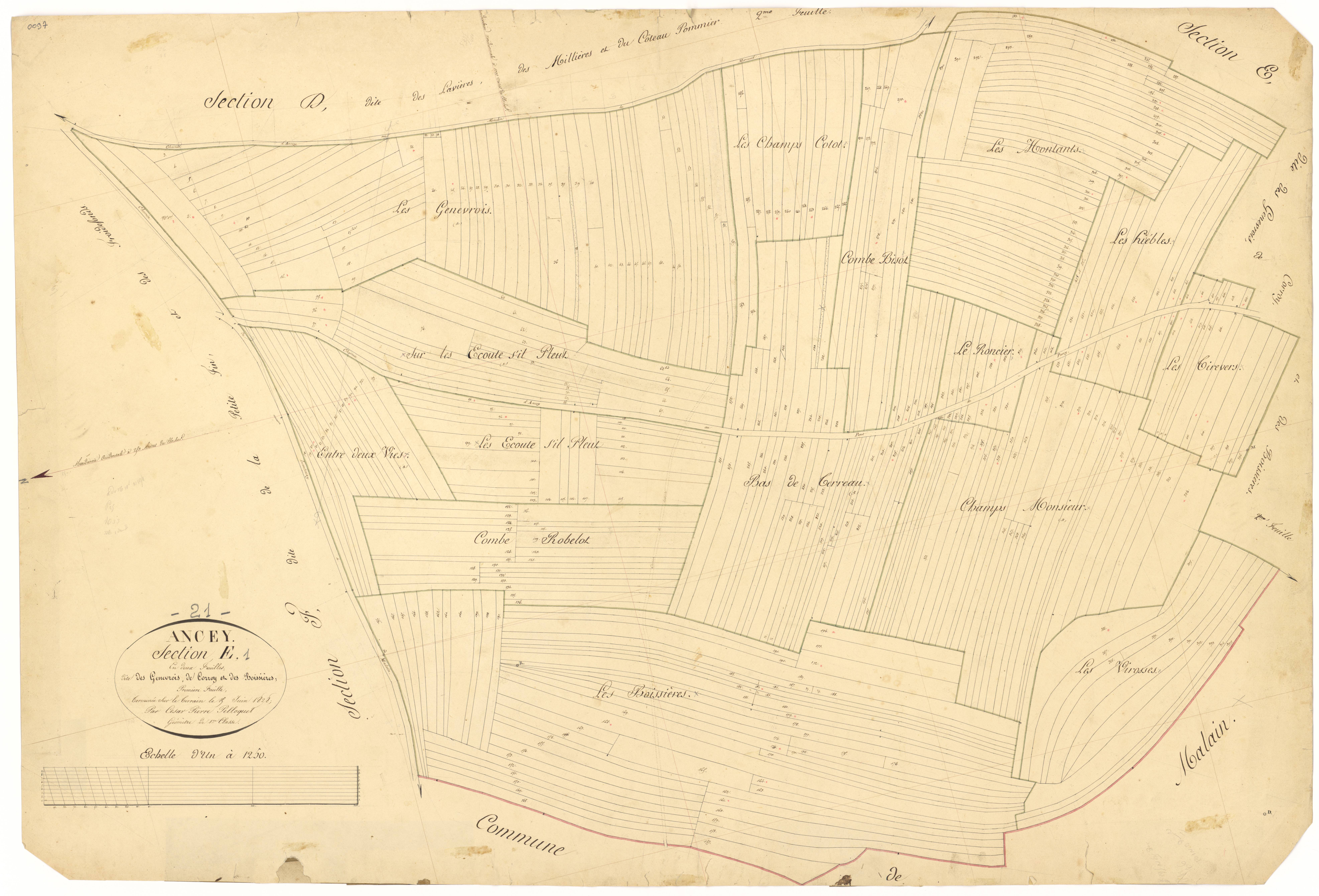 Ancey - Section E1 - 3 P PLAN 16/8