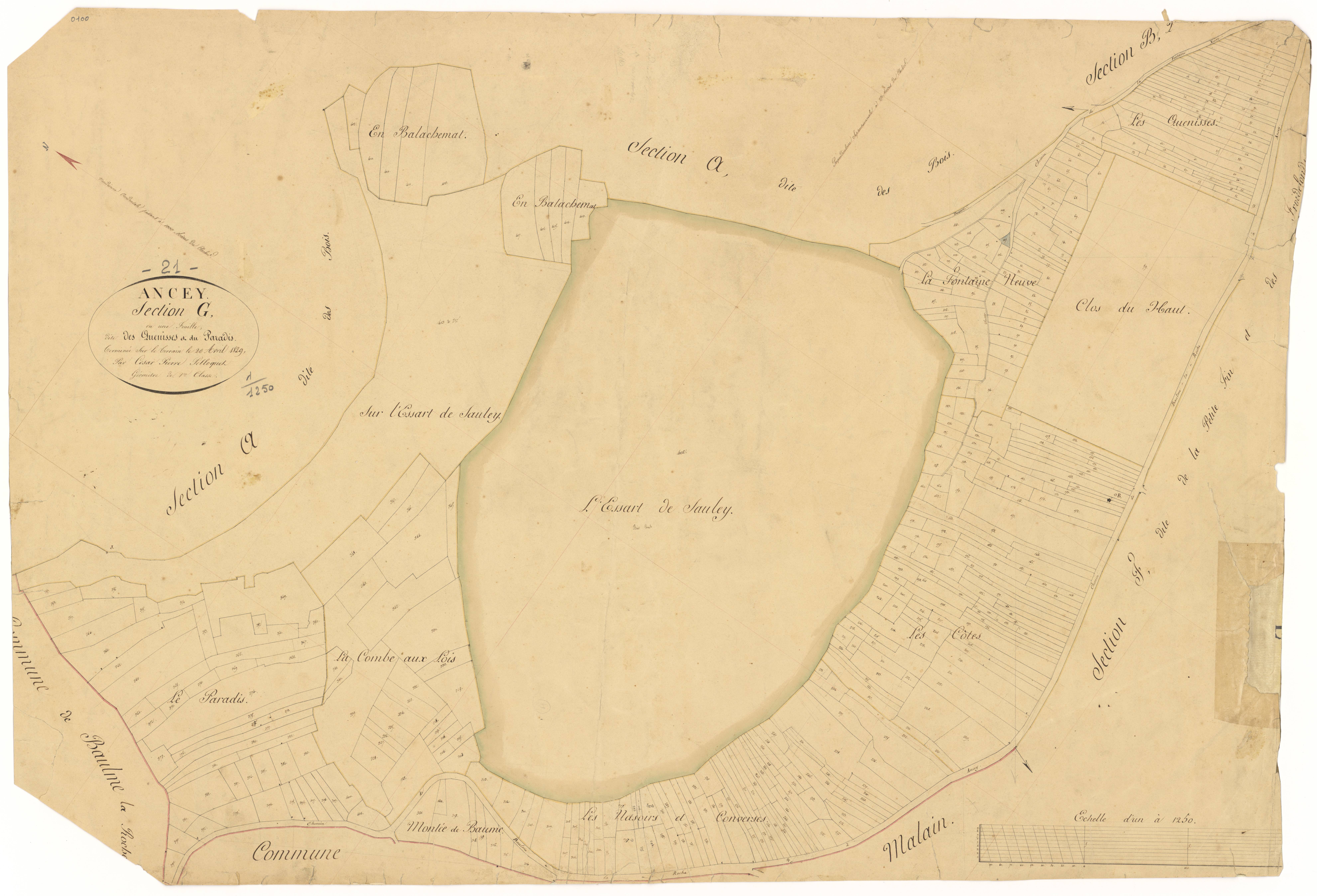 Ancey - Section G - 3 P PLAN 16/11
