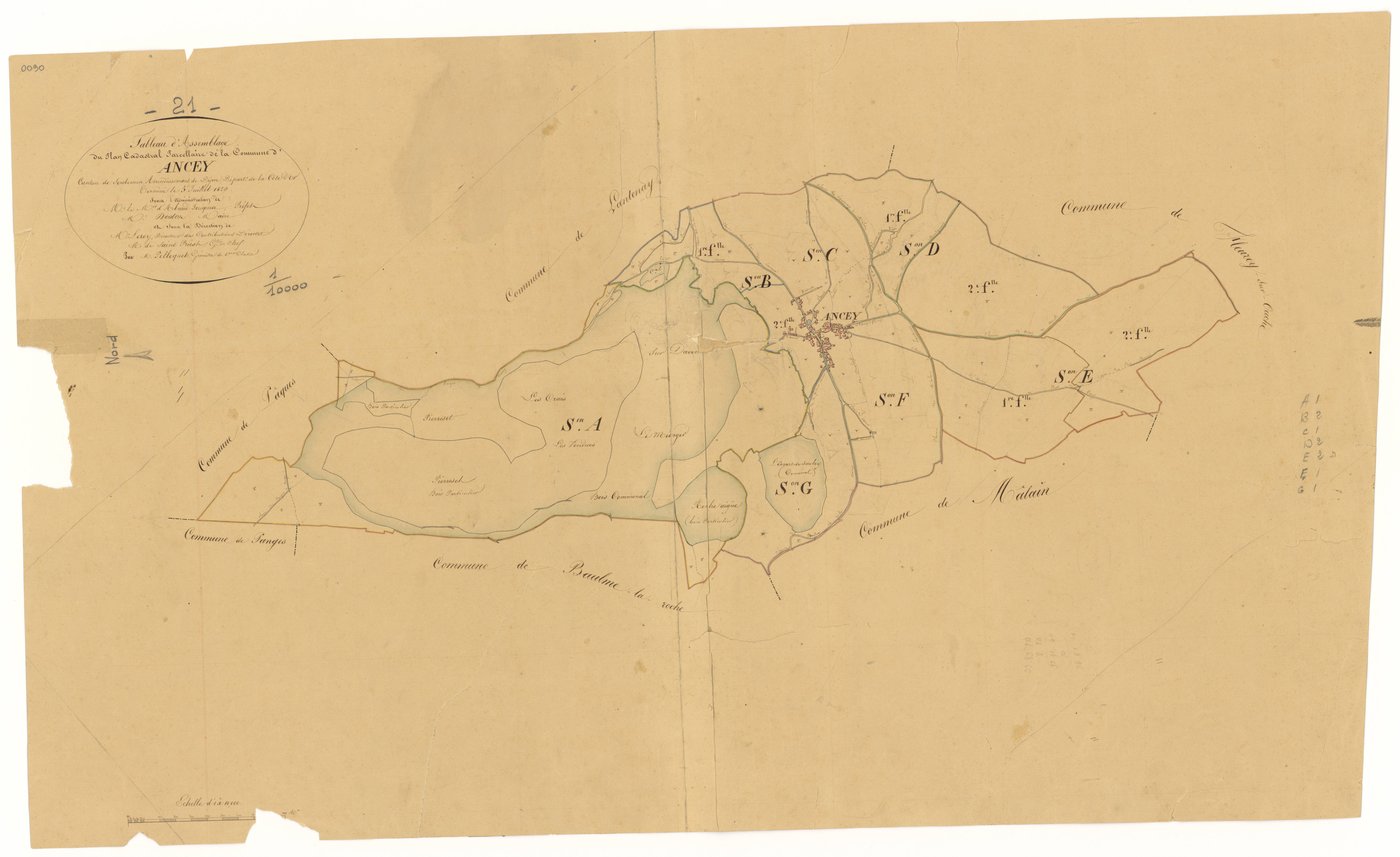 Ancey - Tableau d'assemblage - 3 P PLAN 16/1