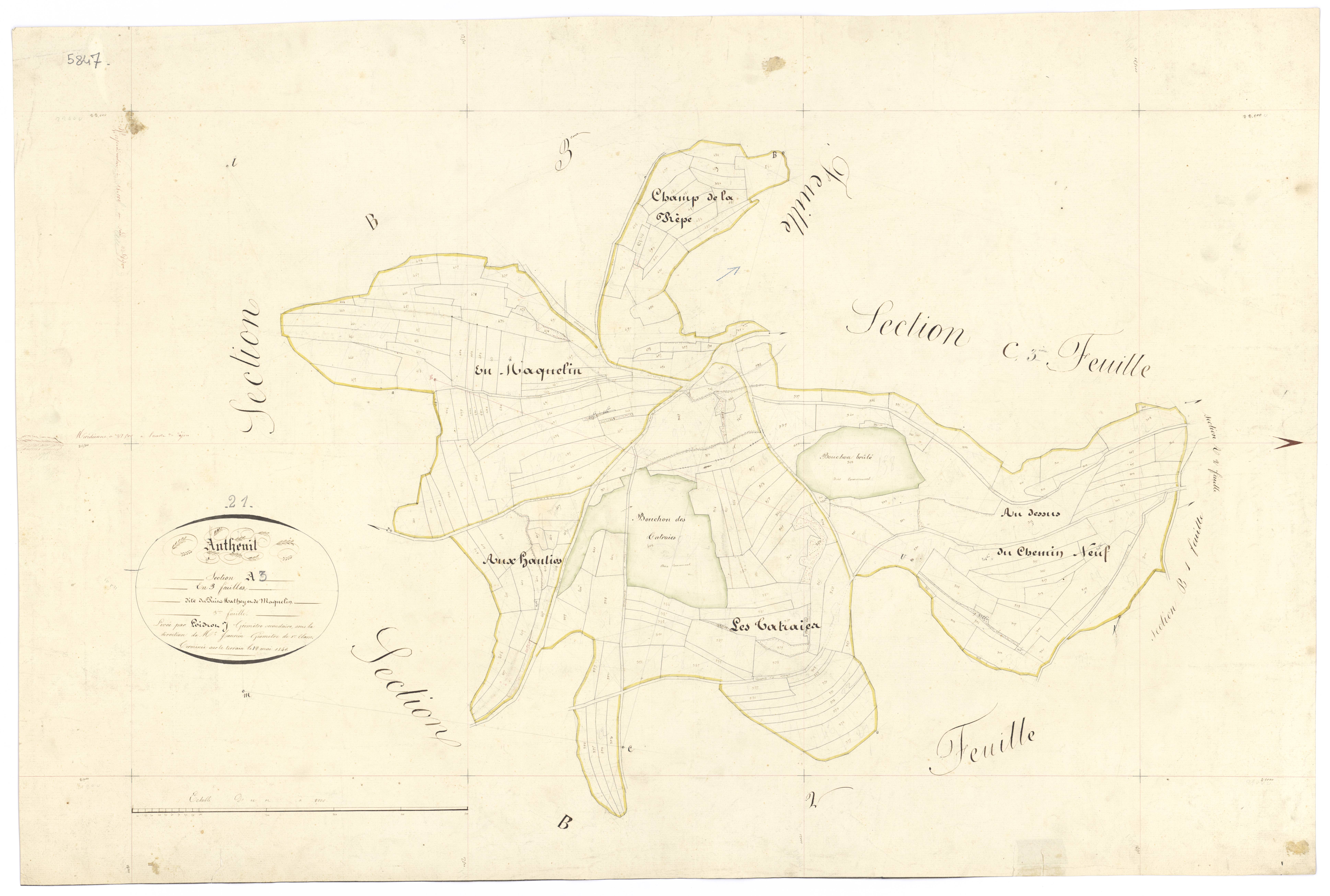 Antheuil - Section A3 - 3 P PLAN 17/4