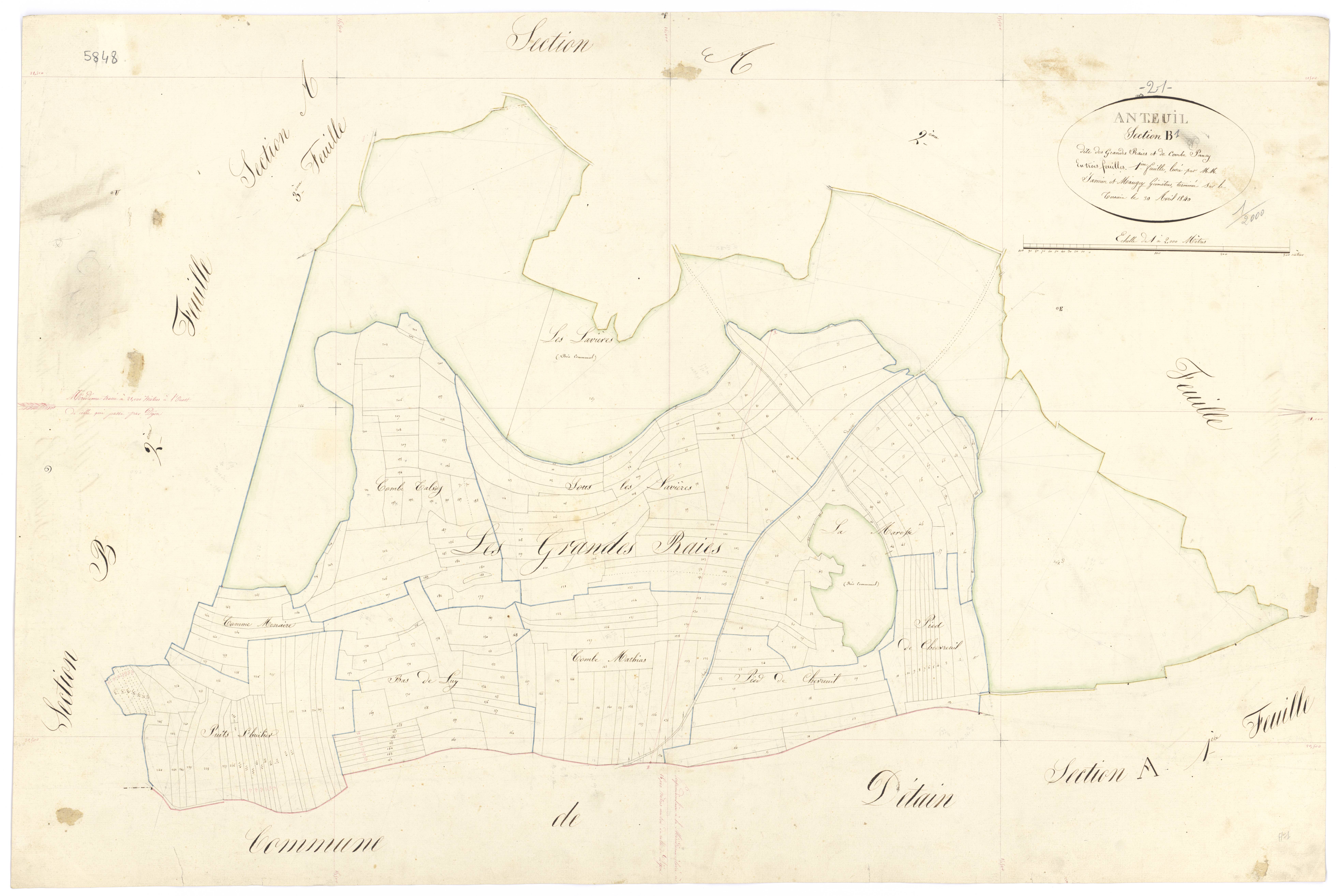 Antheuil - Section B1 - 3 P PLAN 17/5