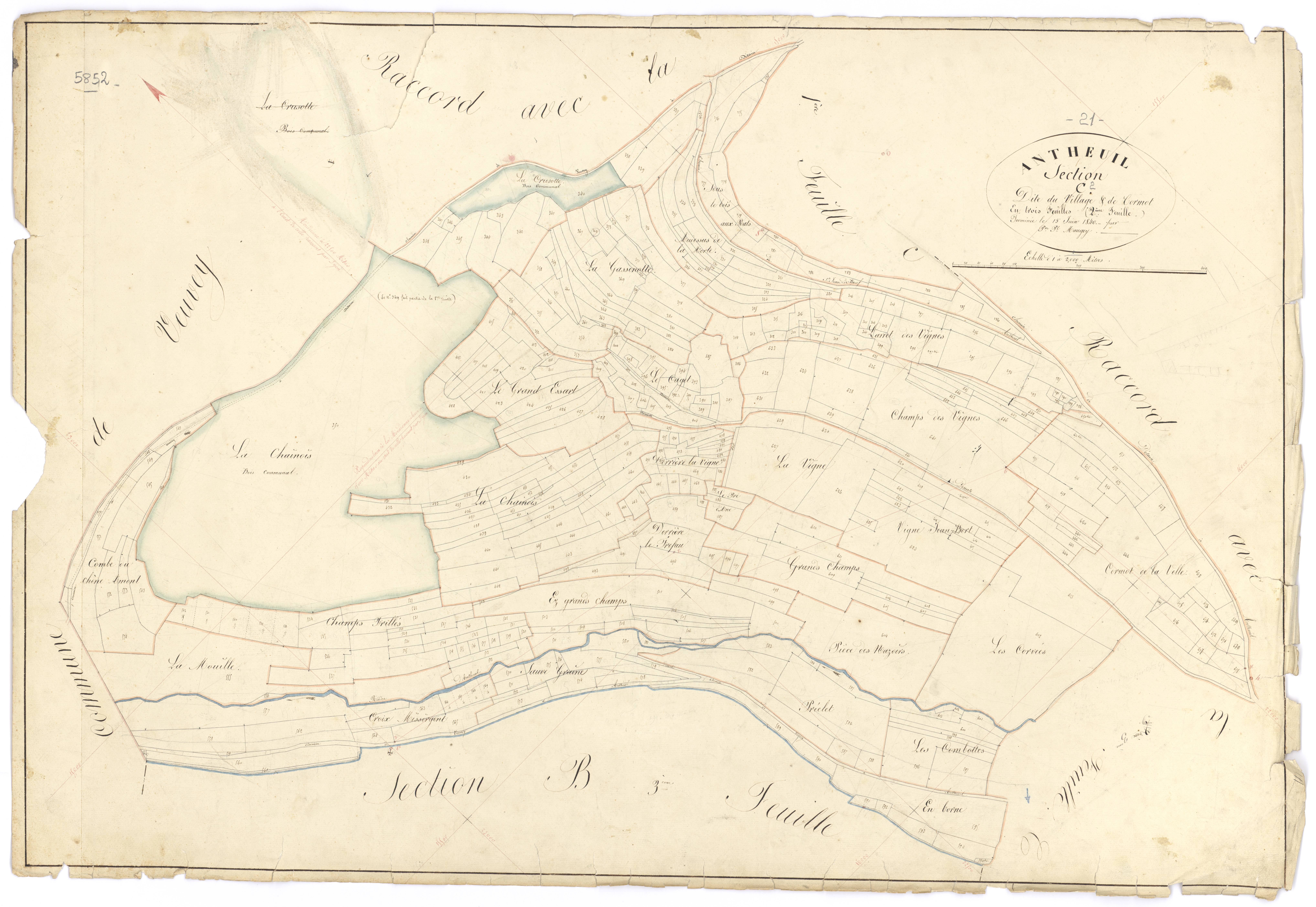 Antheuil - Section C2 - 3 P PLAN 17/9