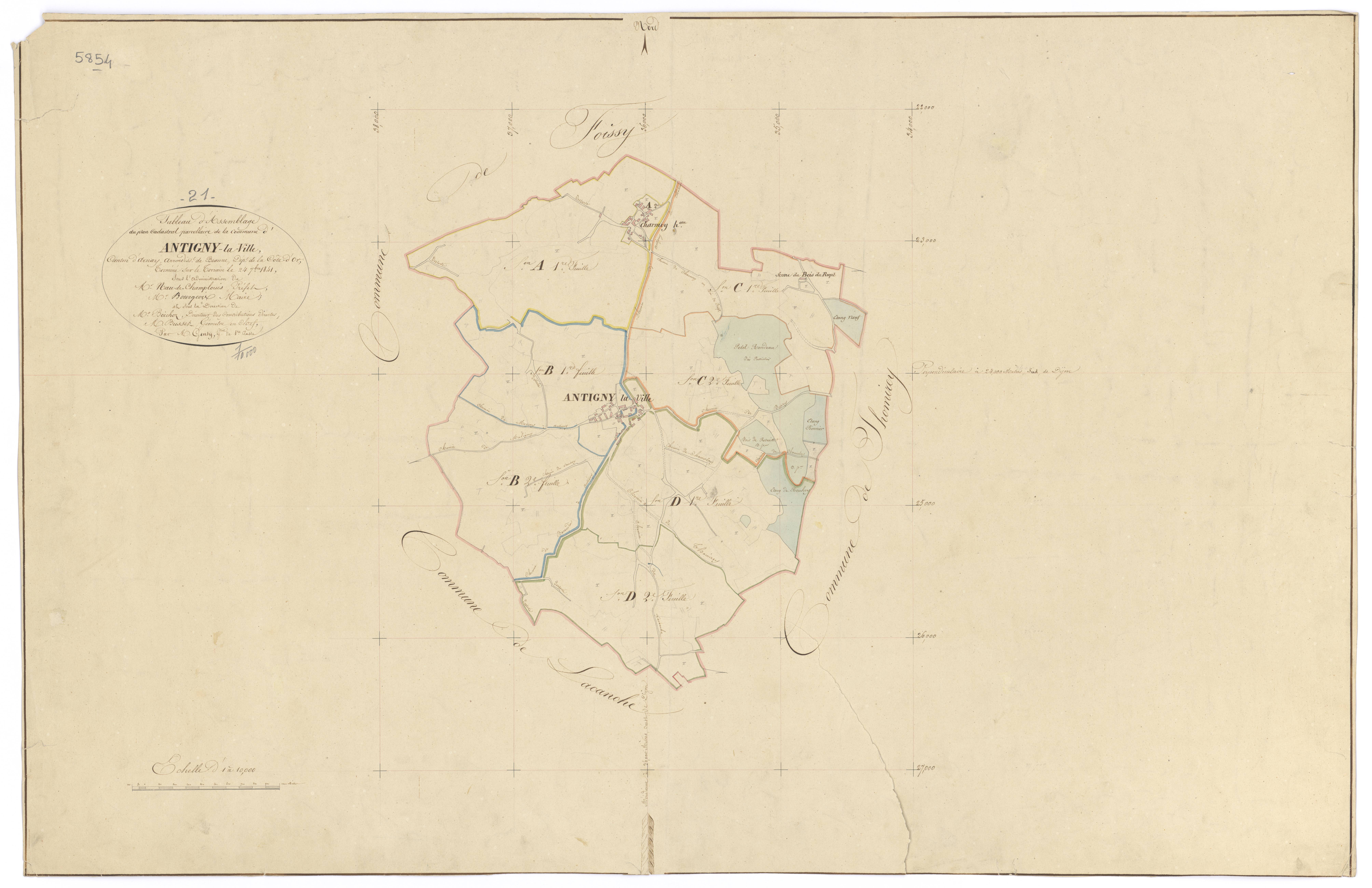 Antigny-la-Ville - Tableau d'assemblage - 3 P PLAN 18/1