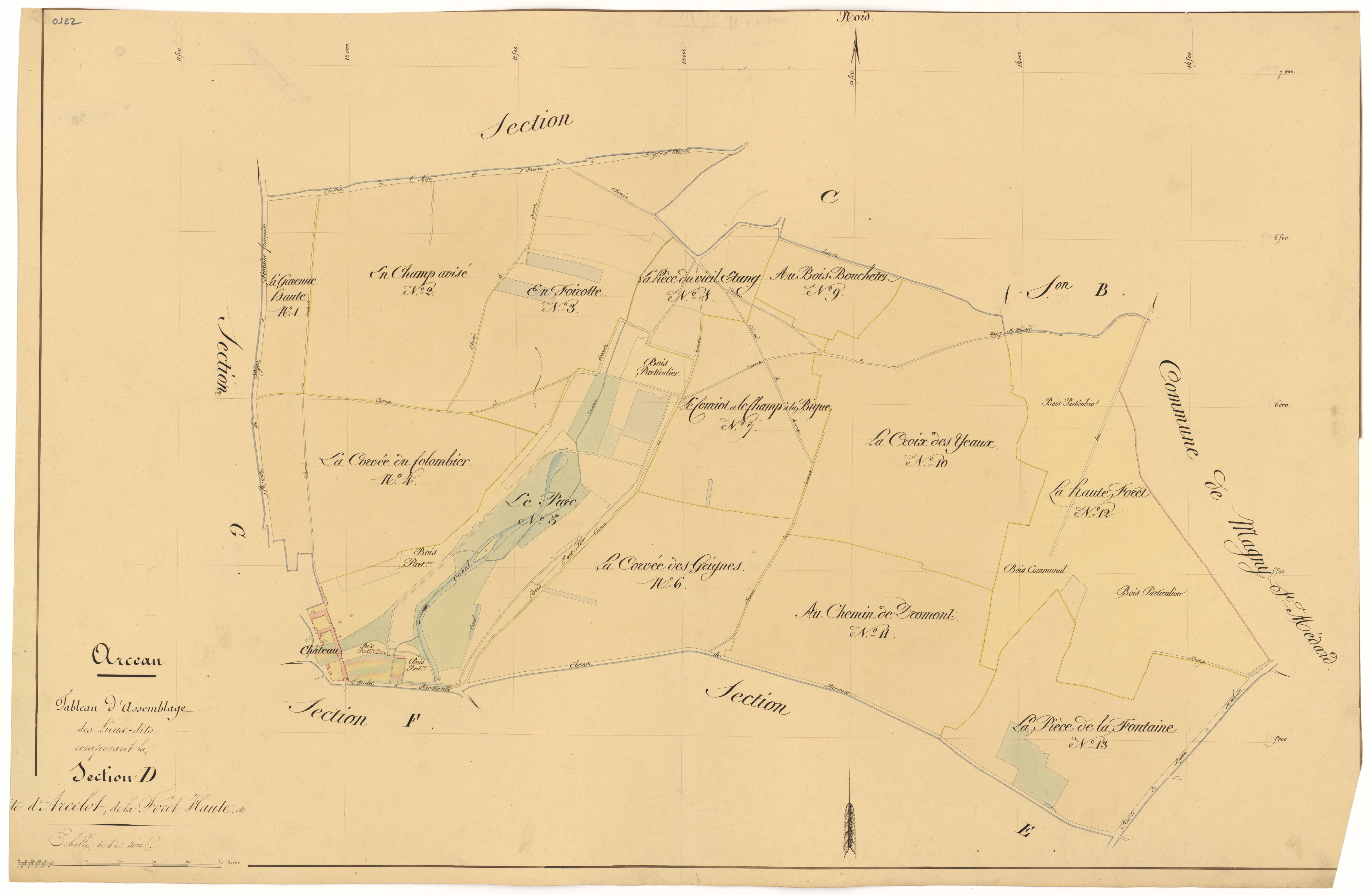 Arceau - Section D (tableau d'assemblage) - 3 P PLAN 19/22