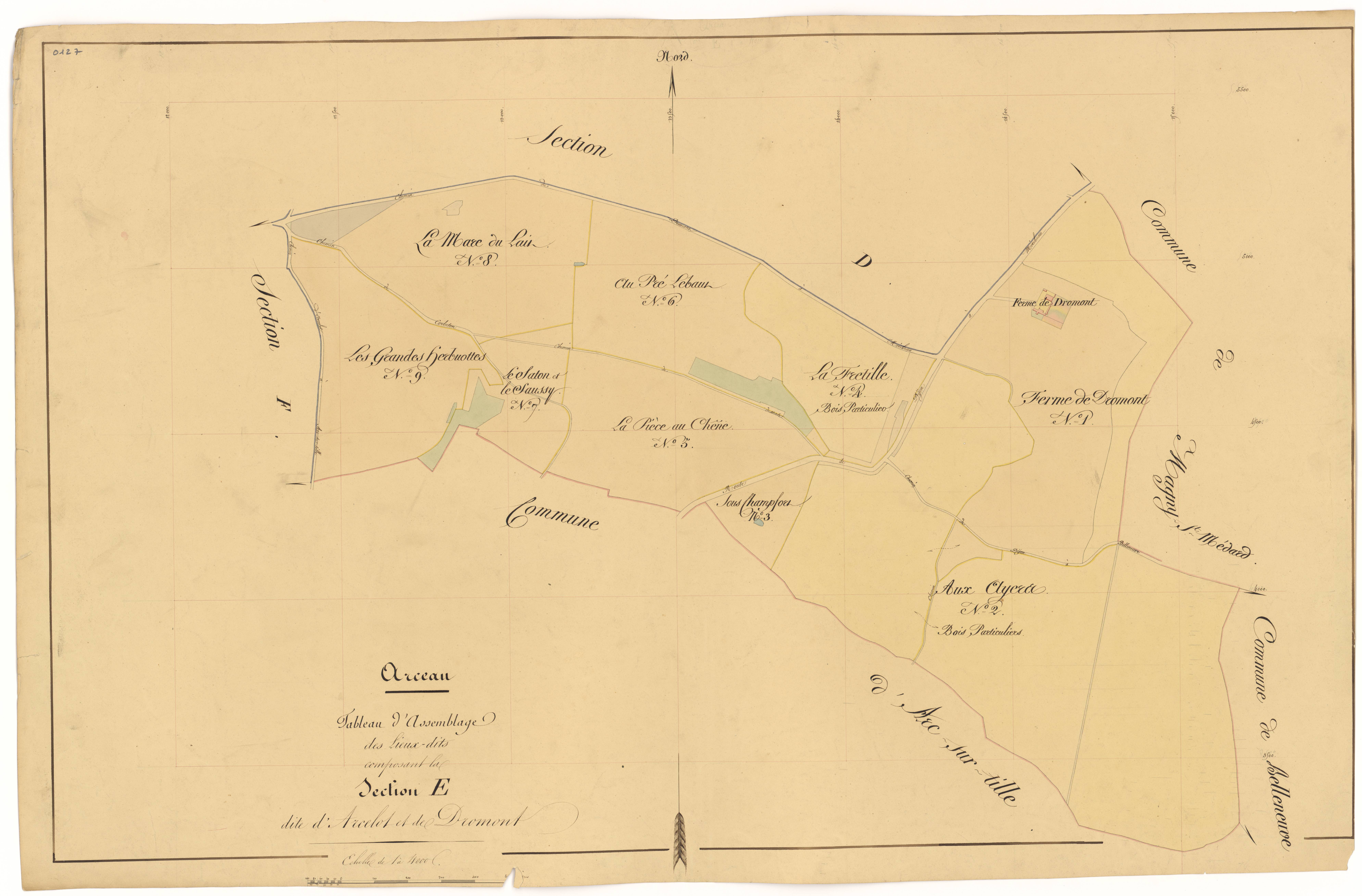 Arceau - Section E (tableau d'assemblage) - 3 P PLAN 19/27