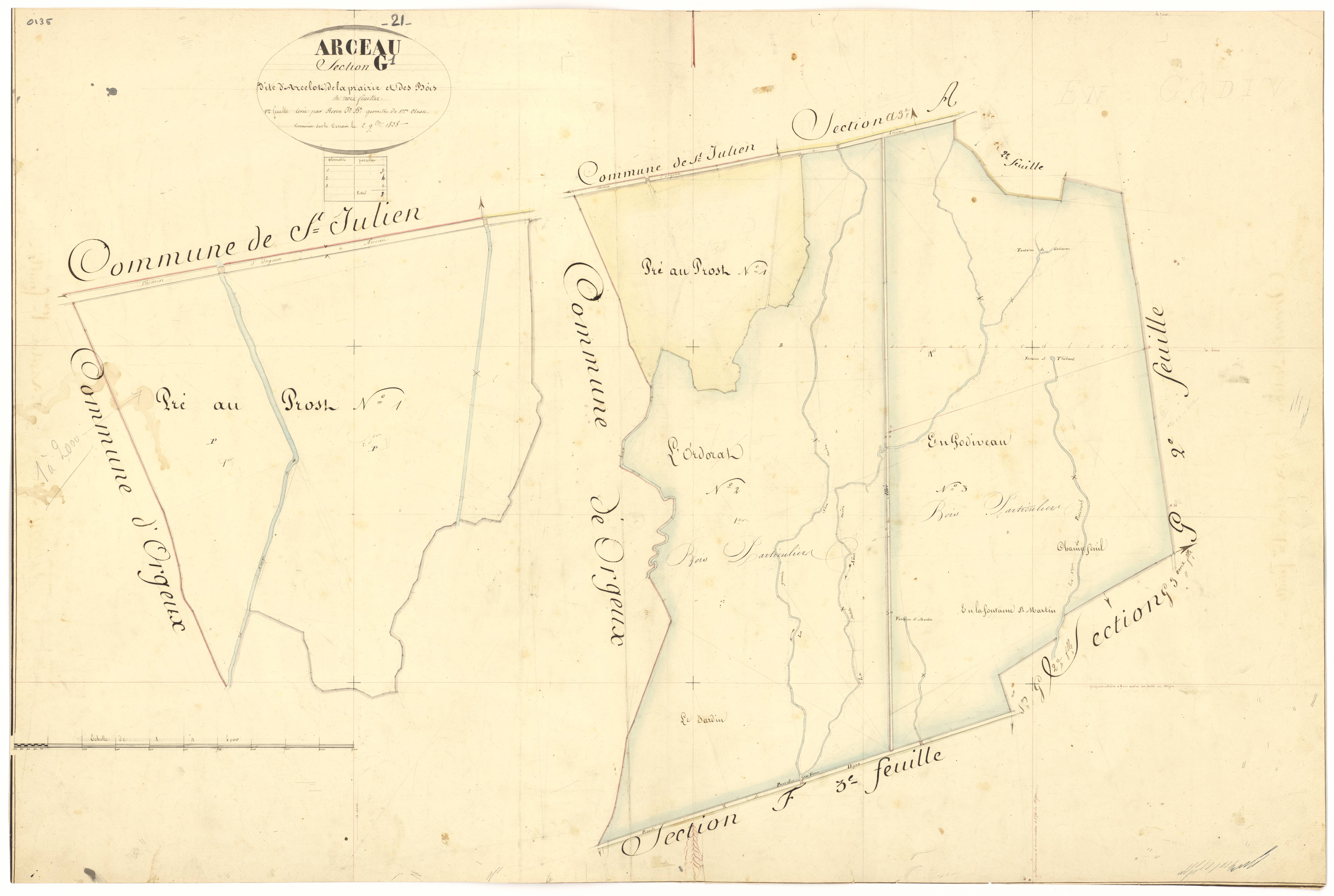 Arceau - Section G1 - 3 P PLAN 19/35