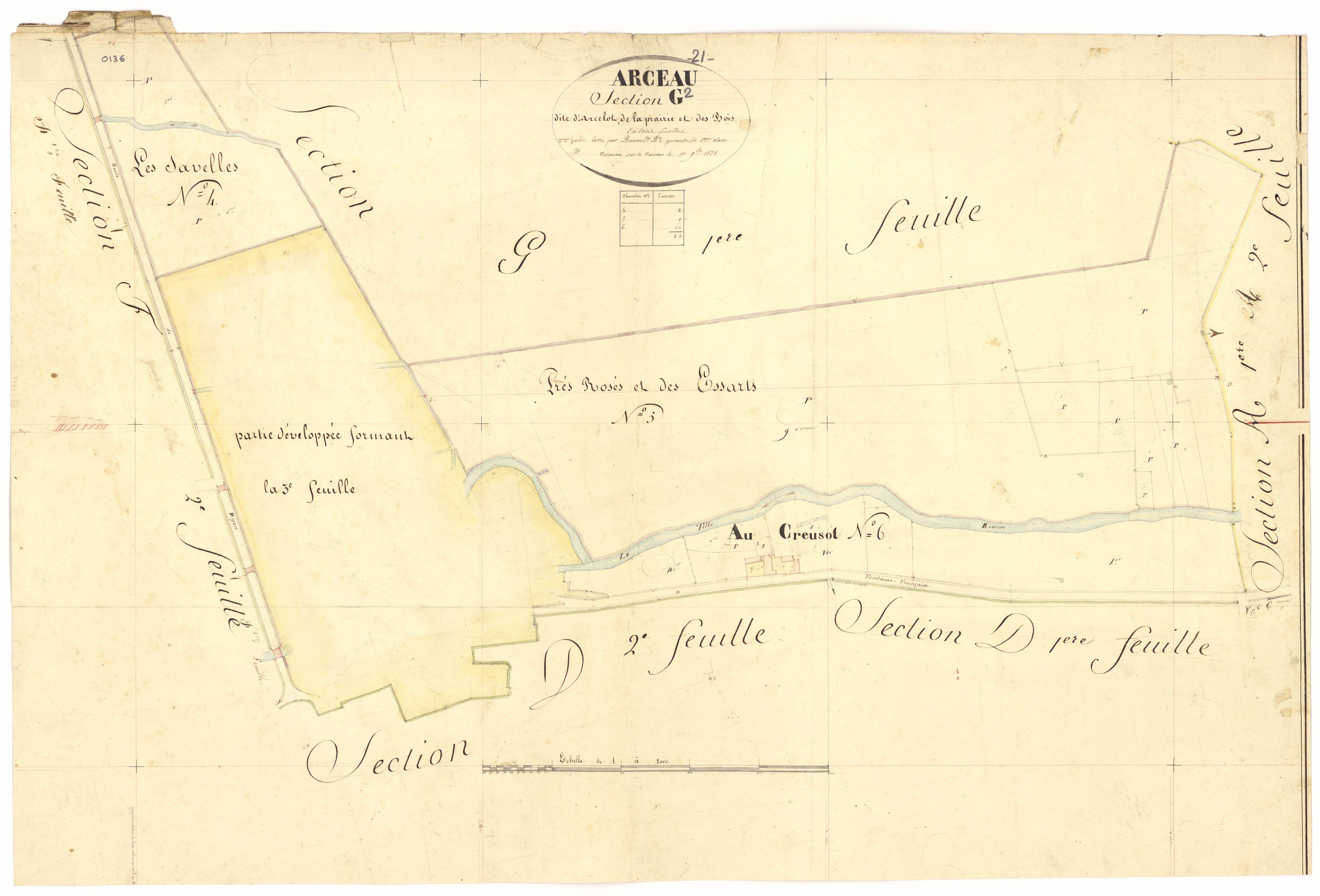 Arceau - Section G2 - 3 P PLAN 19/36