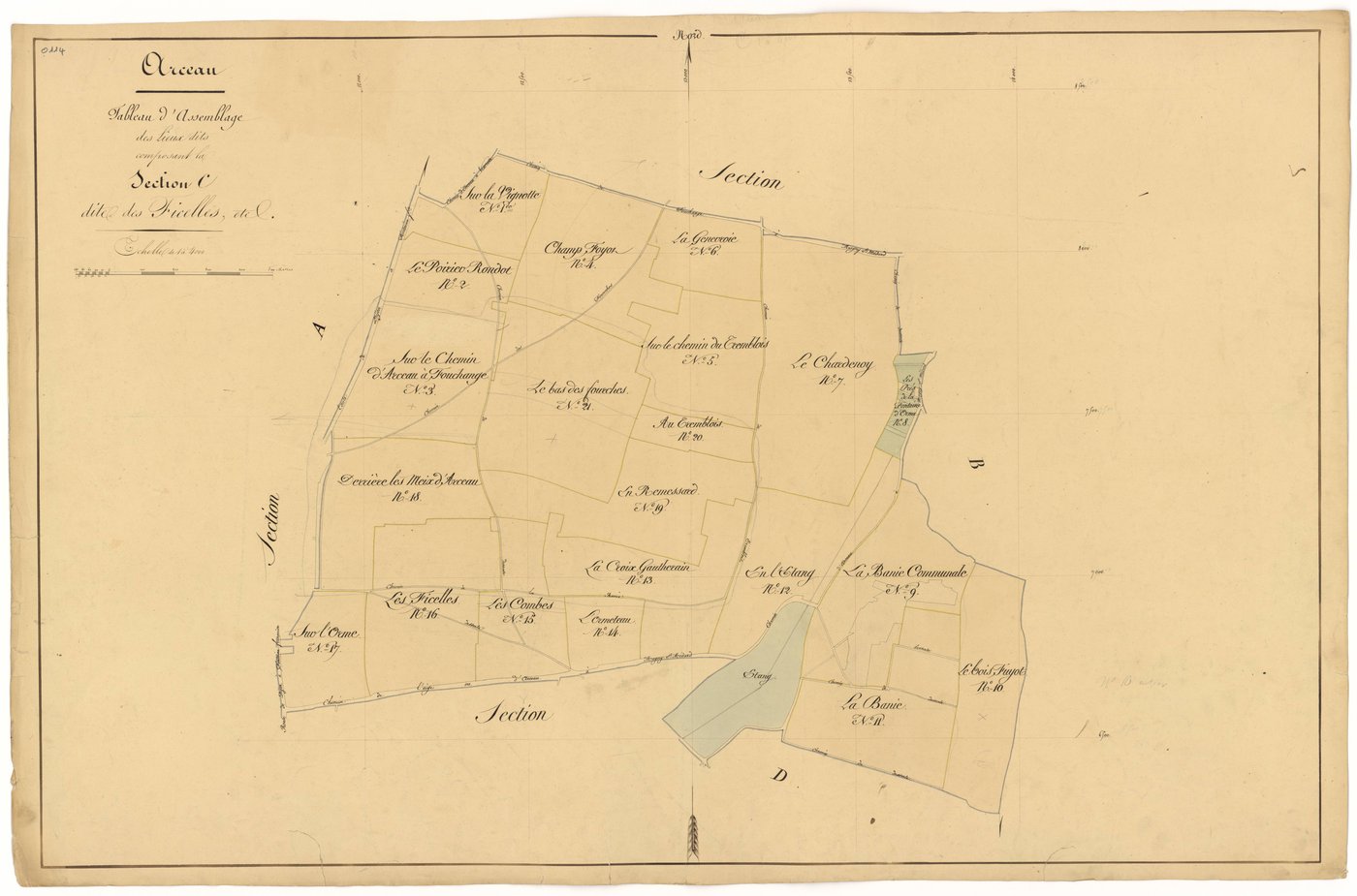 Arceau - Section C (tableau d'assemblage) - 3 P PLAN 19/14