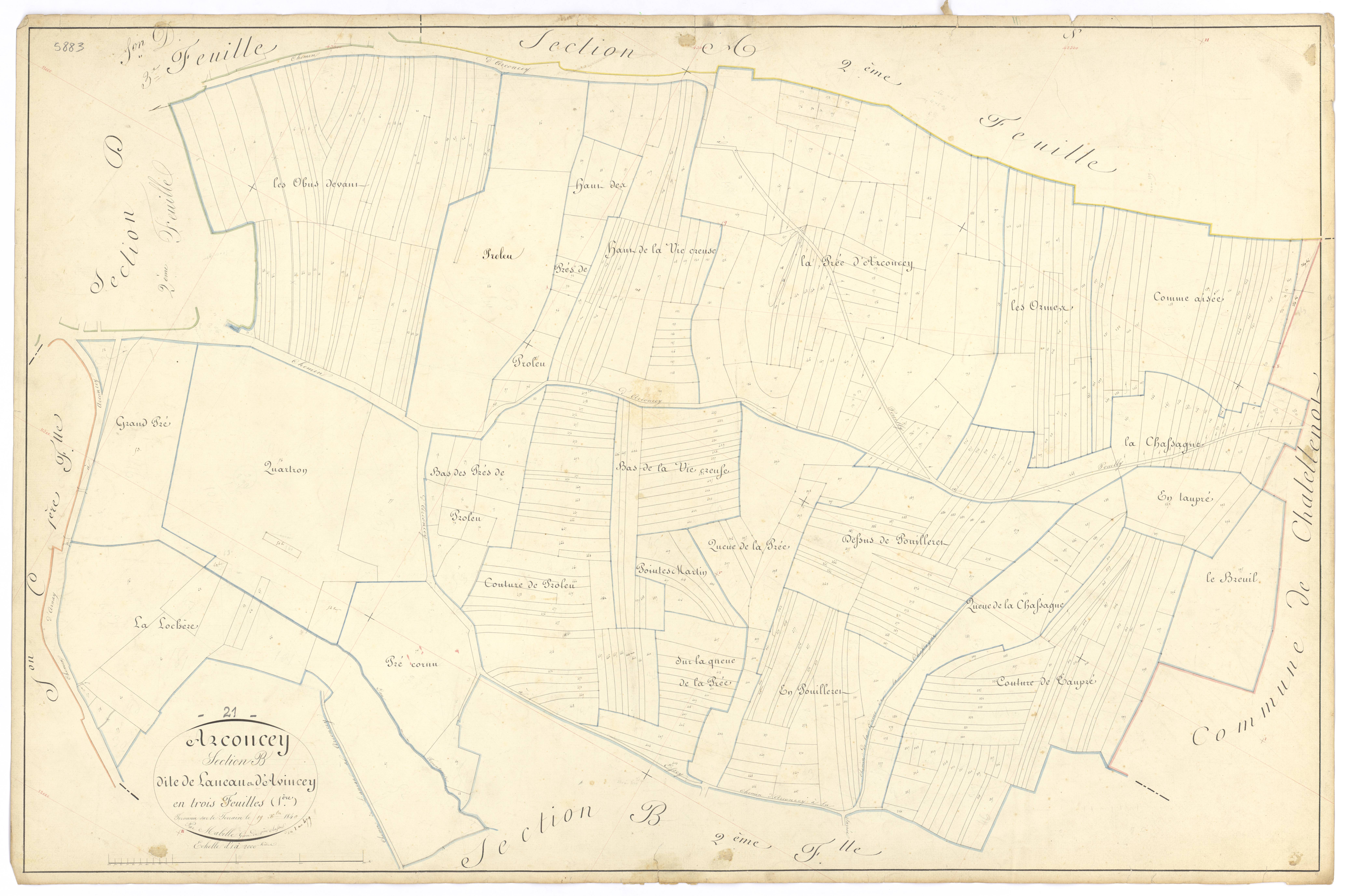 Arconcey - Section B1 - 3 P PLAN 23/6