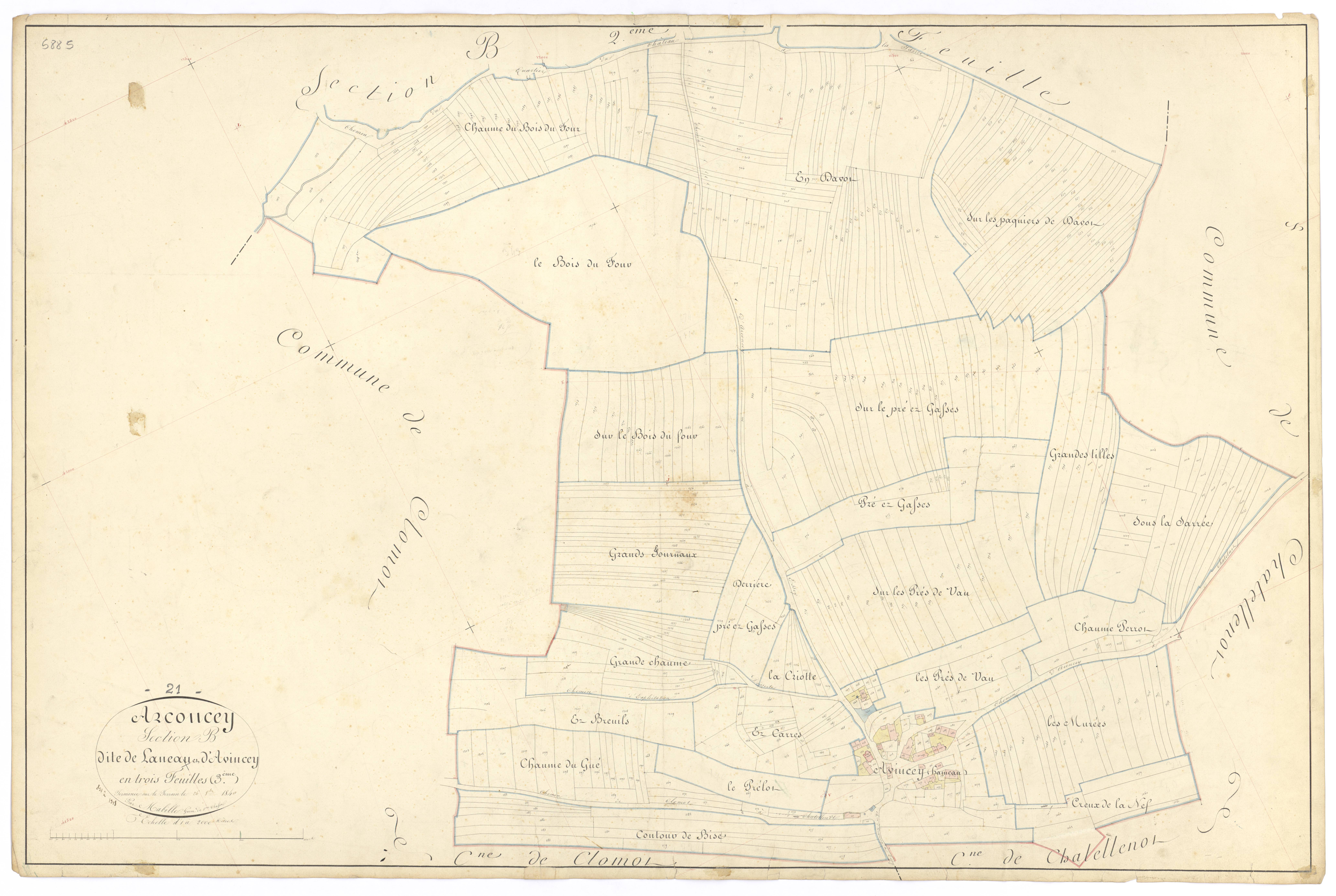 Arconcey - Section B3 - 3 P PLAN 23/8