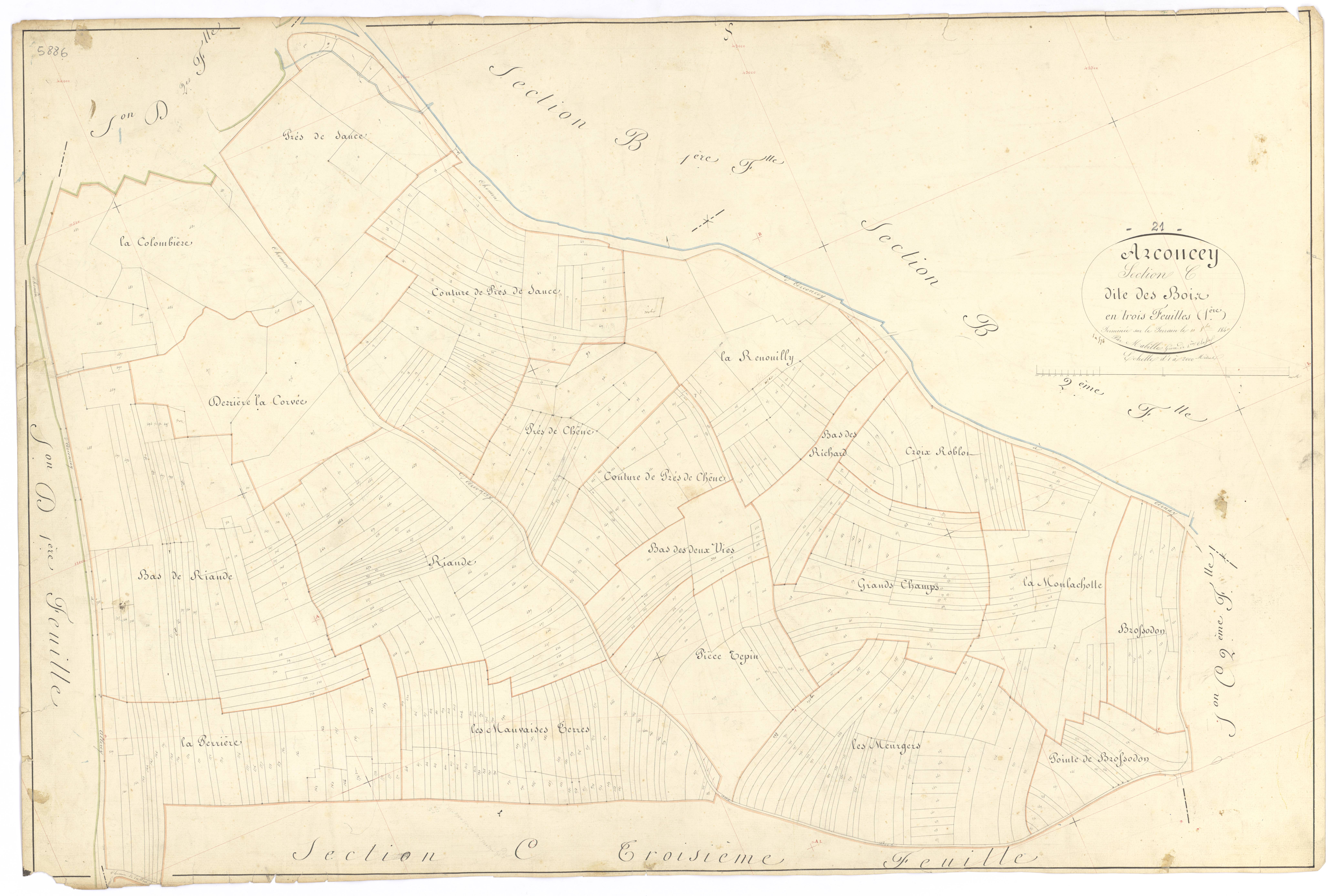 Arconcey - Section C1 - 3 P PLAN 23/9