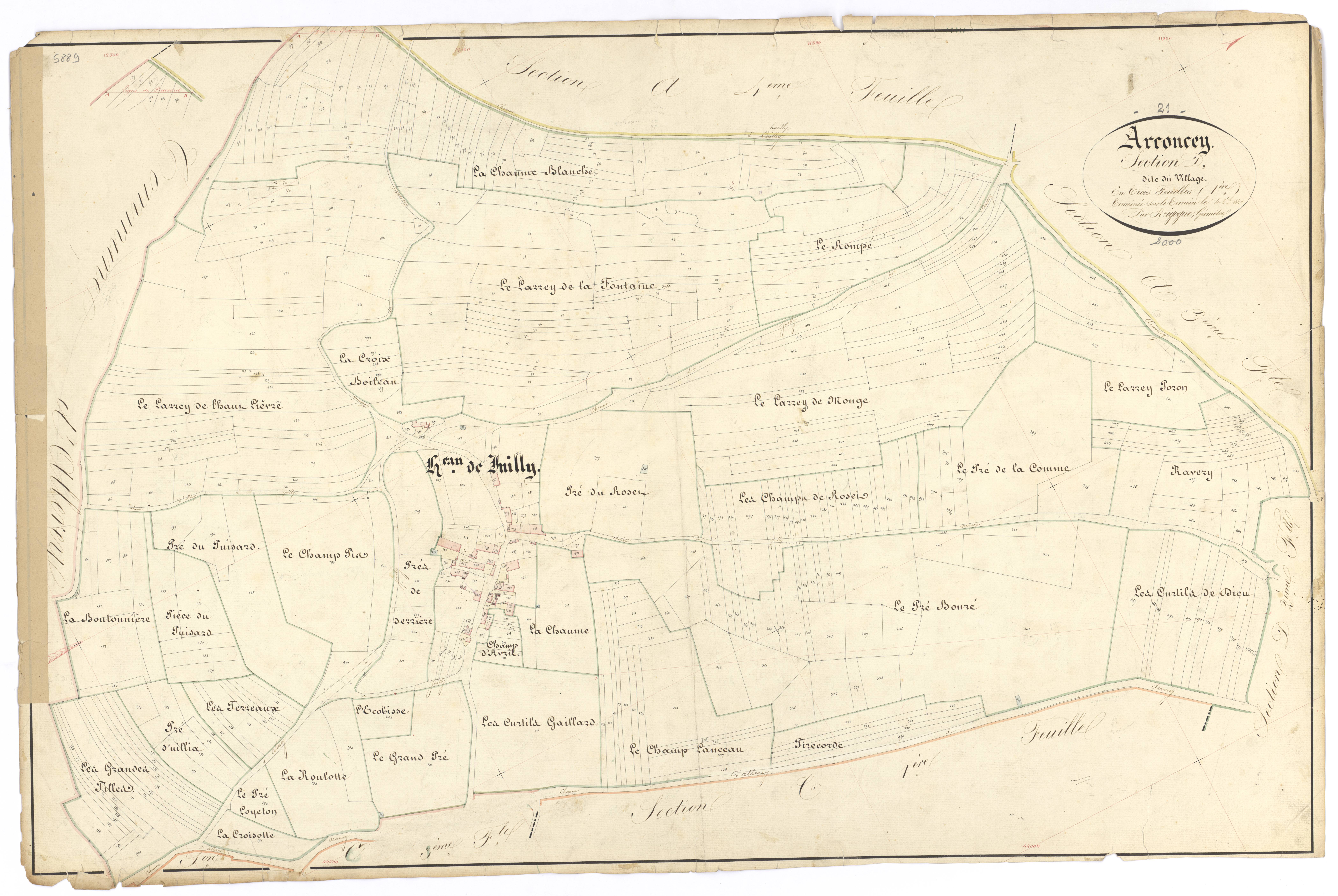 Arconcey - Section D1 - 3 P PLAN 23/12