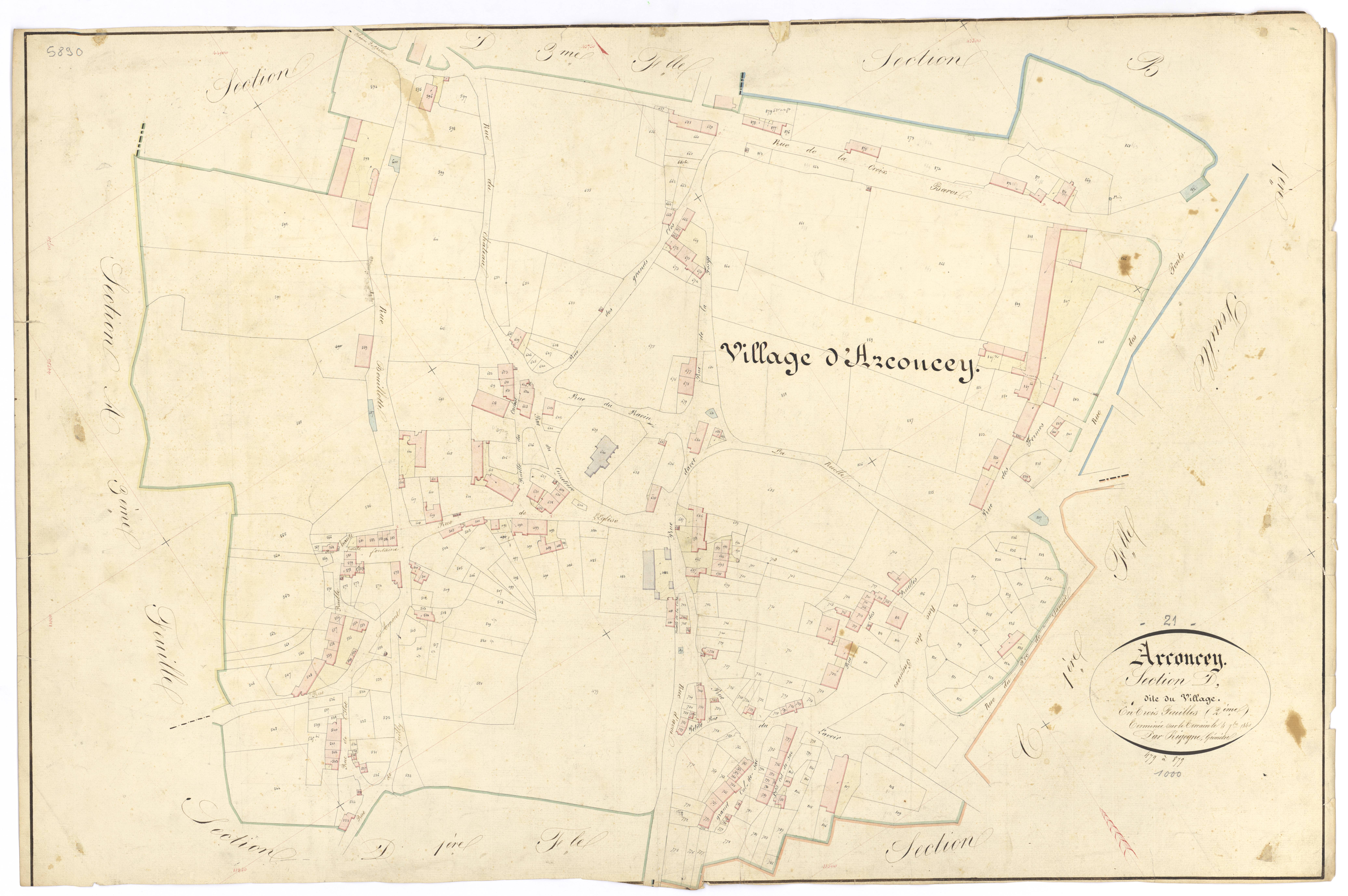 Arconcey - Section D2 - 3 P PLAN 23/13